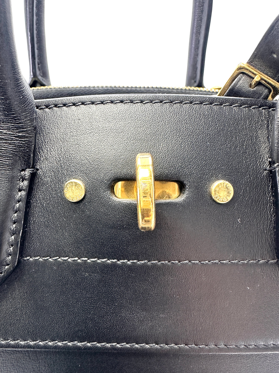 Louis Vuitton City Steamer PM Black Leather Handle Bag LV3074