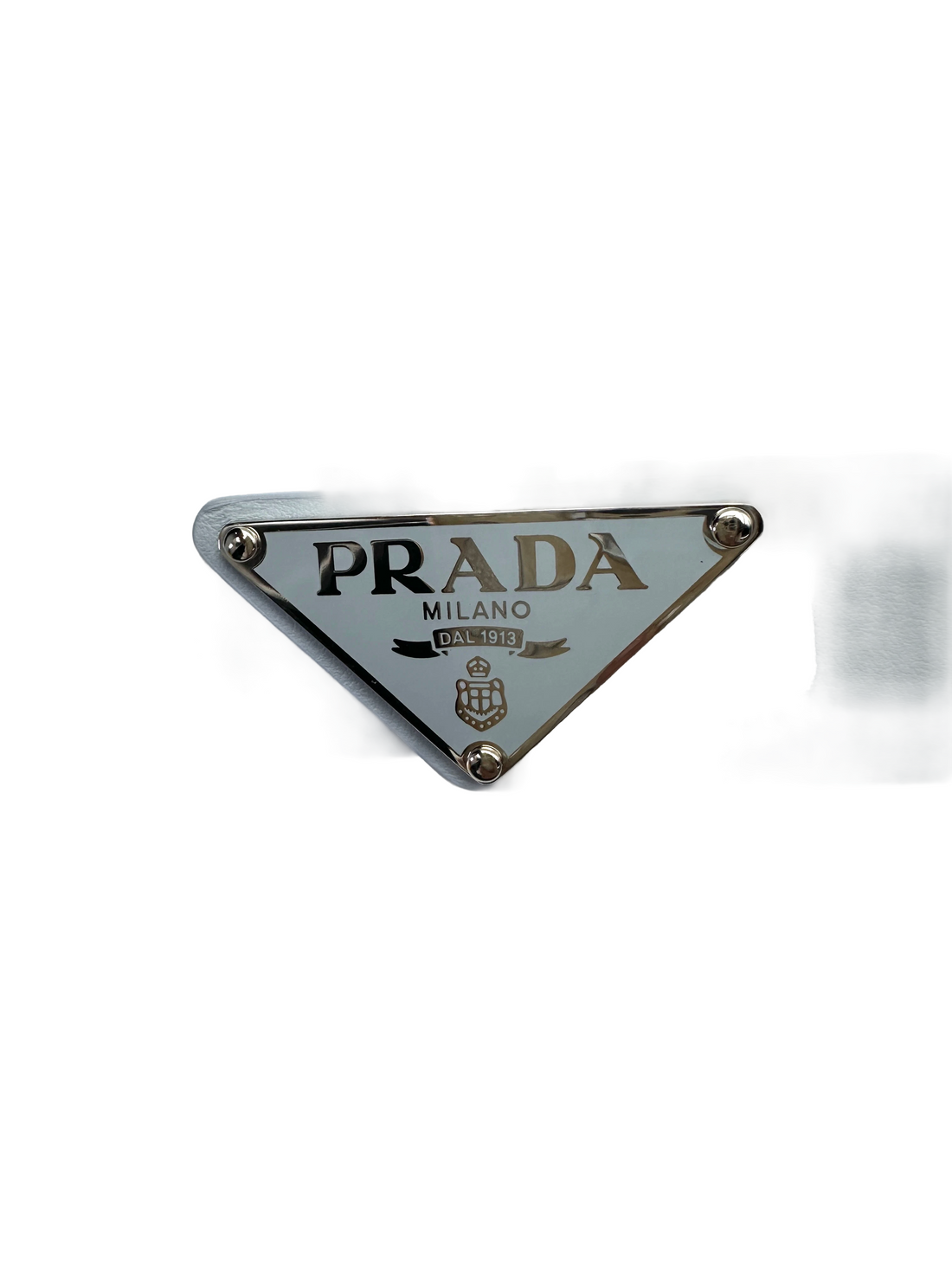 Prada Light Blue Triangle Saffiano Leather Shoulder Bag PR505