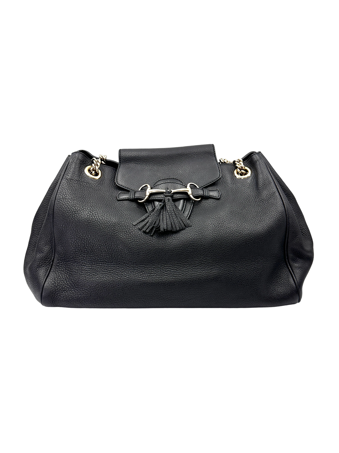 Gucci Emily Black Guccissima Leather Shoulder Bag GG1354