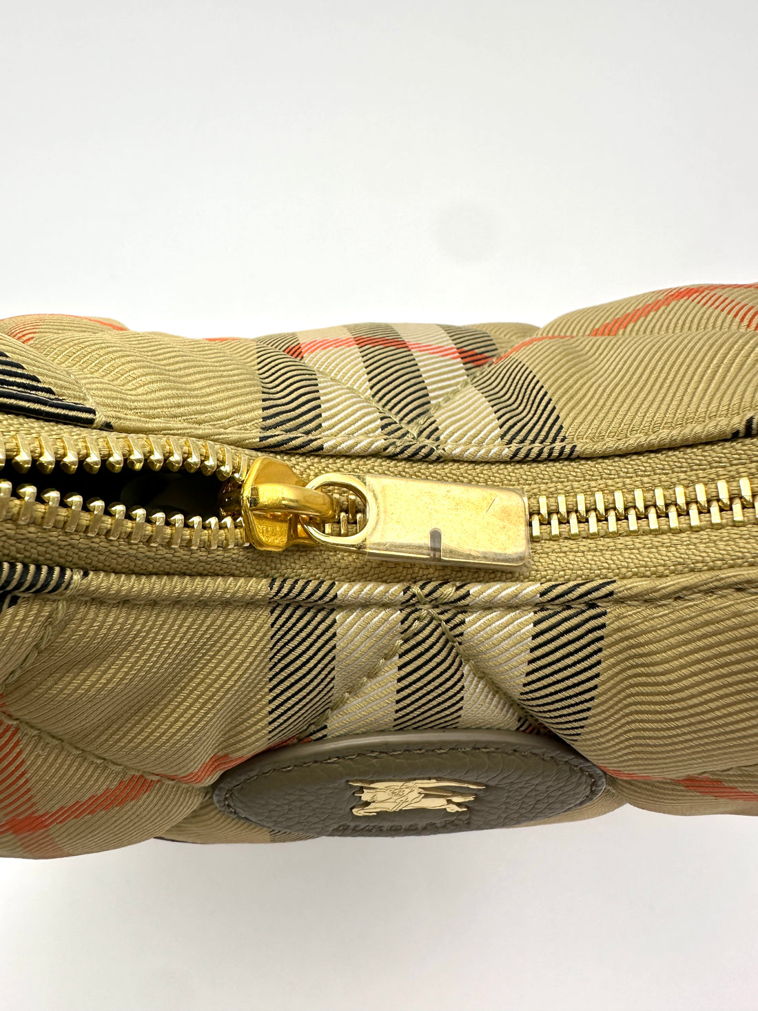 Burberry Horseshoe Check Quilted Canvas Hobo Bag BRA