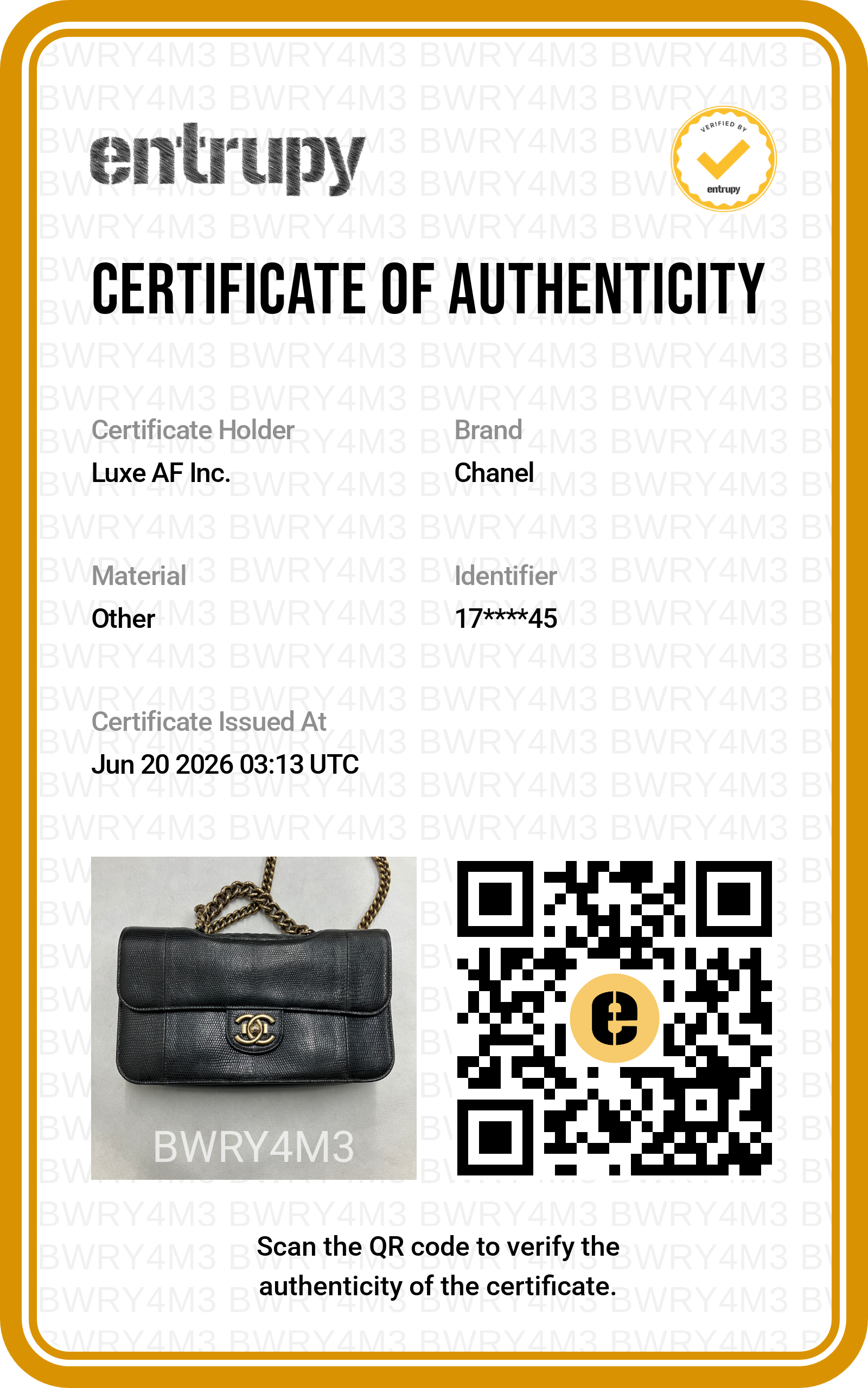 Chanel Black Lizard Leather Flap Bag With Gold Hardware(17***45) CC2213