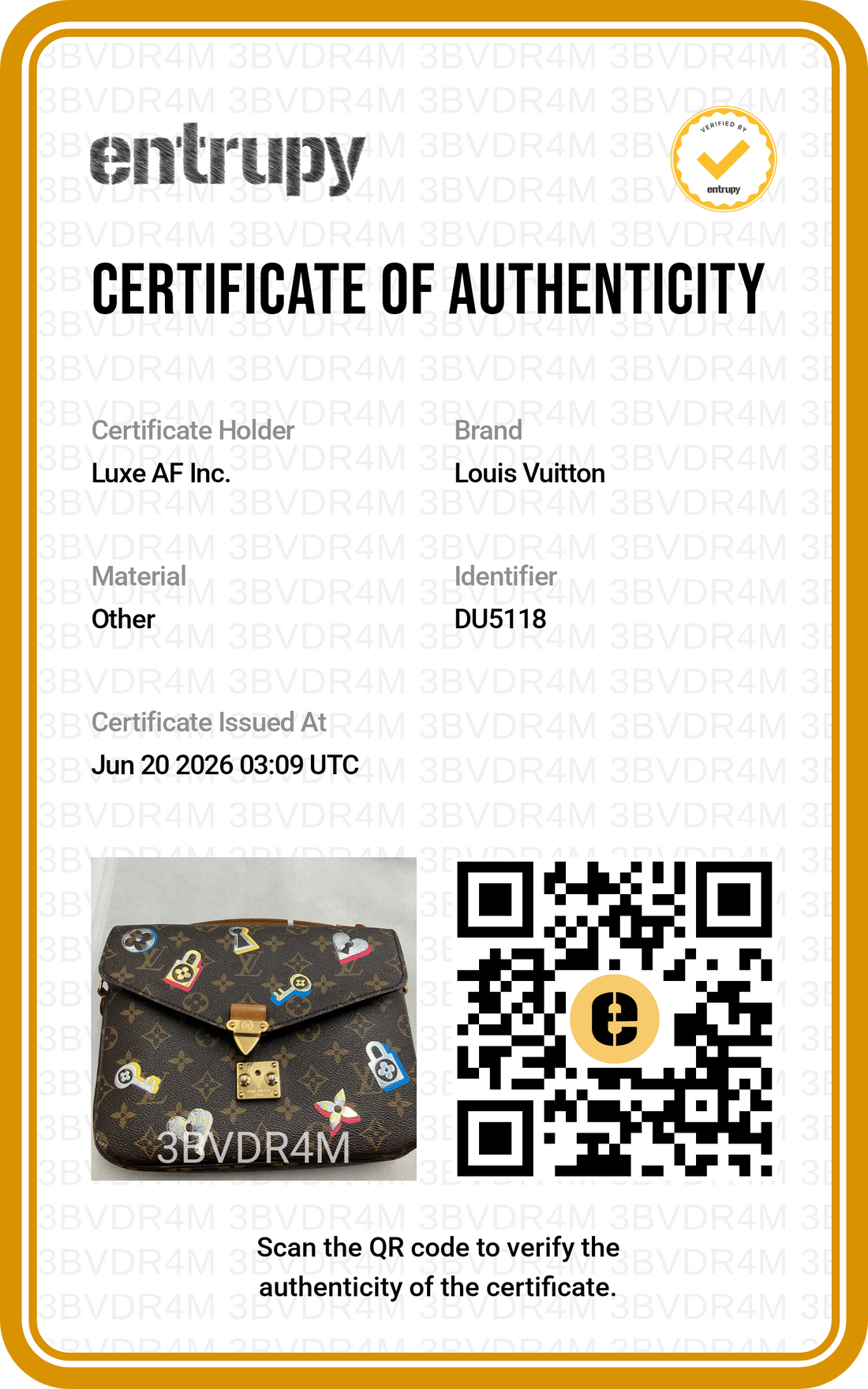 Louis Vuitton Love Lock Monogram Canvas Pochette Metis LV3071