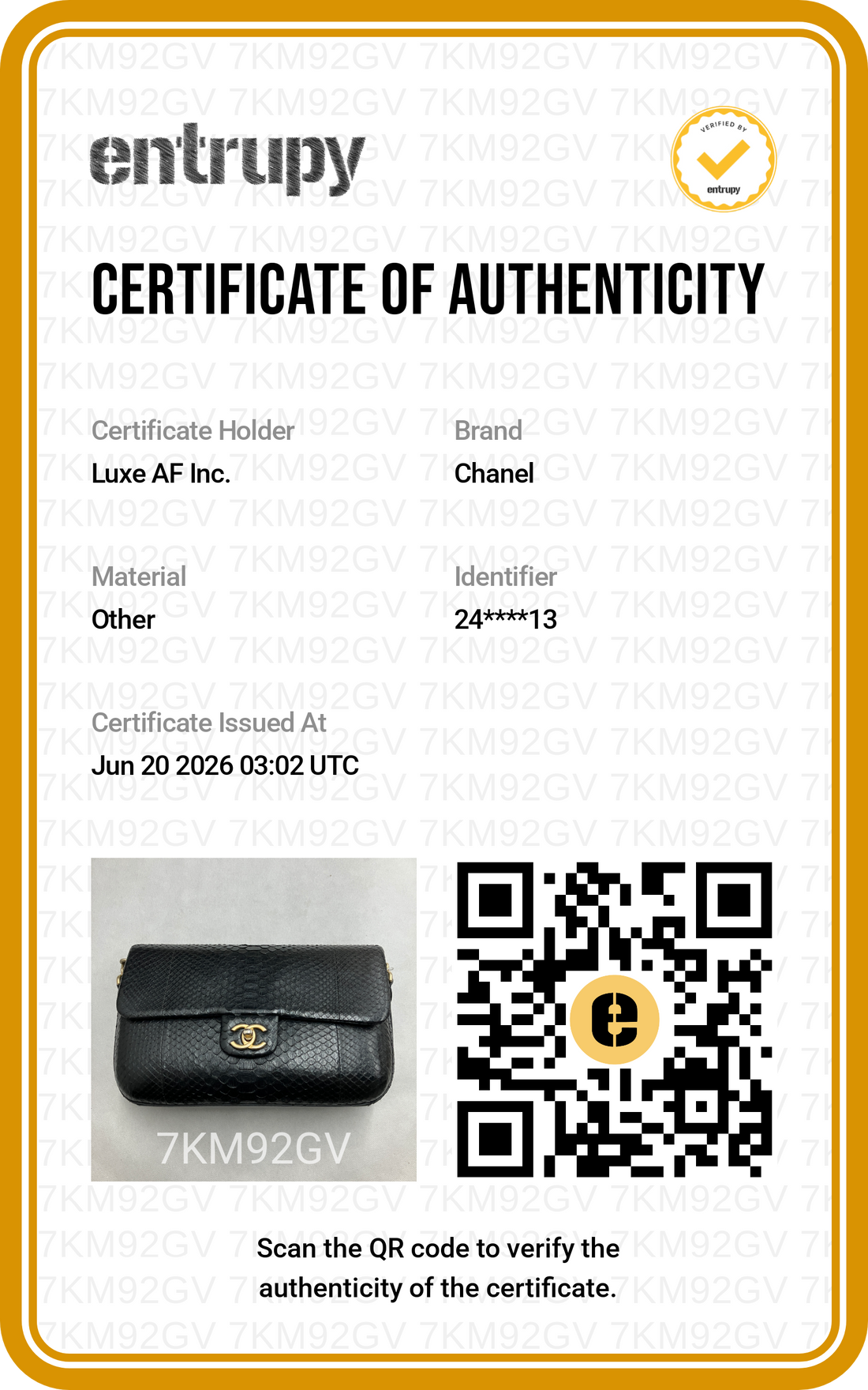 Chanel Classic Flap Black Python Leather Shoulder Bag With Gold Hardware(24***13) CC2218