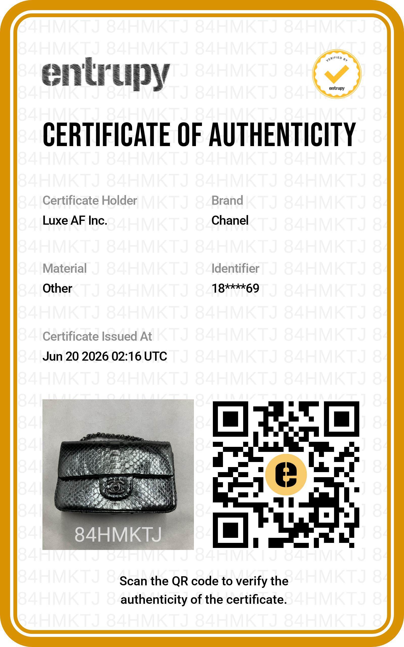 Chanel Classic Flap Metallic So Black Python Leather Shoulder Bag(18***69) CC2212