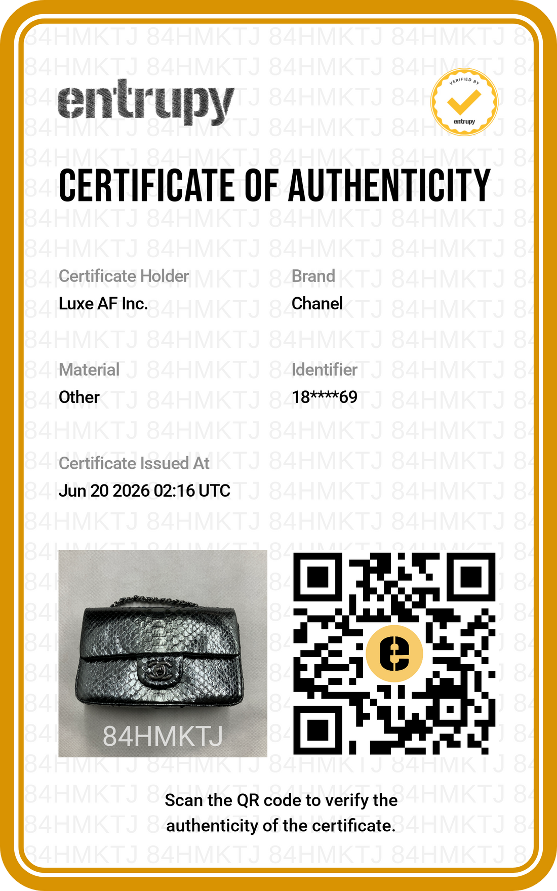 Chanel Classic Flap Metallic So Black Python Leather Shoulder Bag(18***69) CC2212