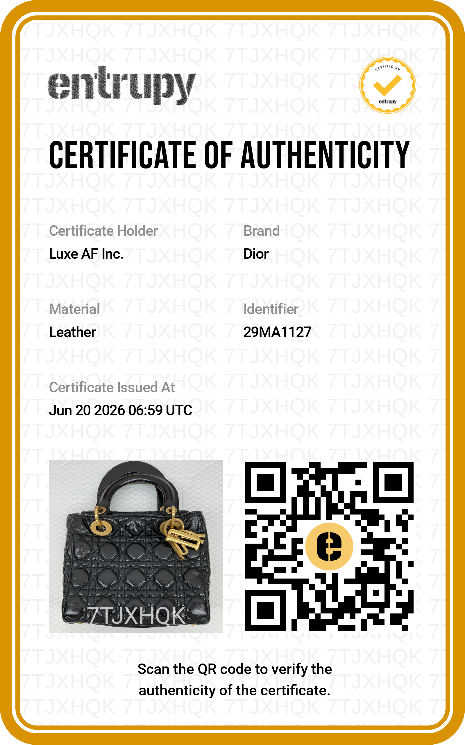 Christian Dior Lady Dior Black Leather Handle Bag With Gold Charms DR815