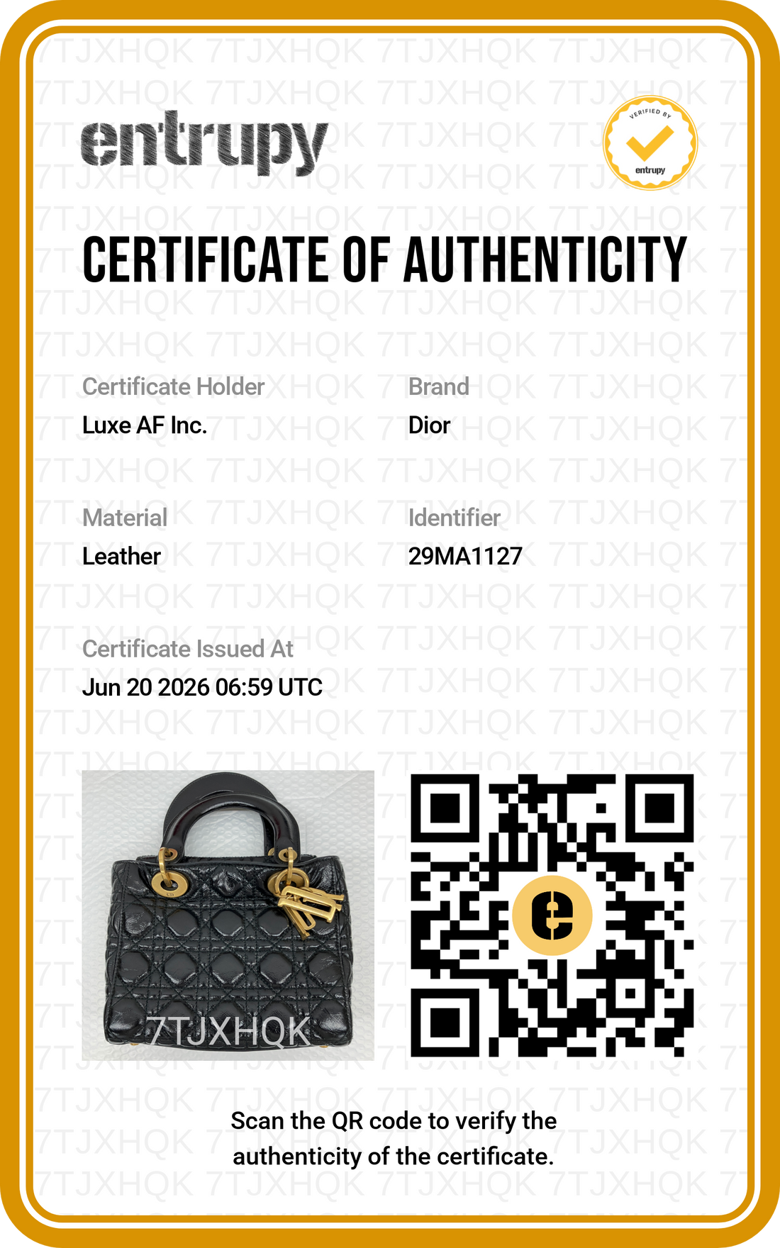 Christian Dior Lady Dior Black Leather Handle Bag With Gold Charms DR815