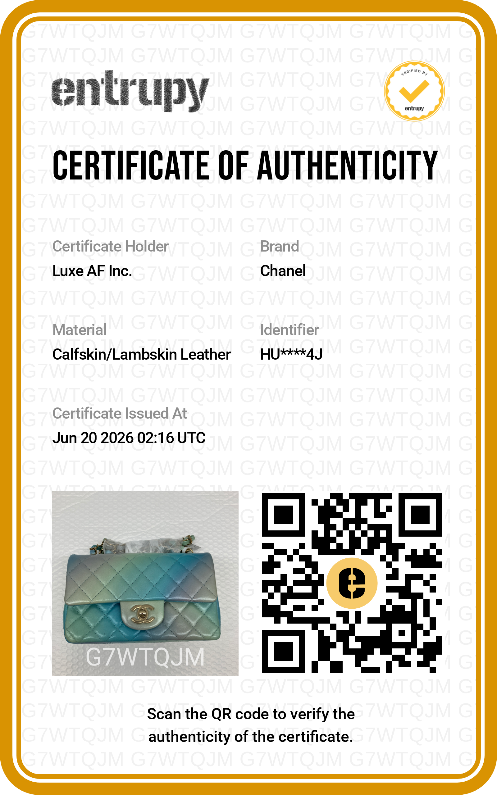 Chanel 24P Classic Flap Tie Dye Ombre Quilted Leather Mini Rectangular Flap Bag(HU***4J) CC2208