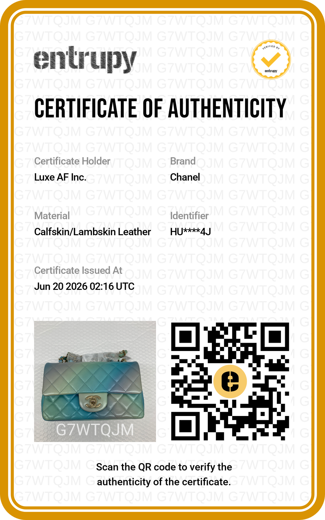 Chanel 24P Classic Flap Tie Dye Ombre Quilted Leather Mini Rectangular Flap Bag(HU***4J) CC2208