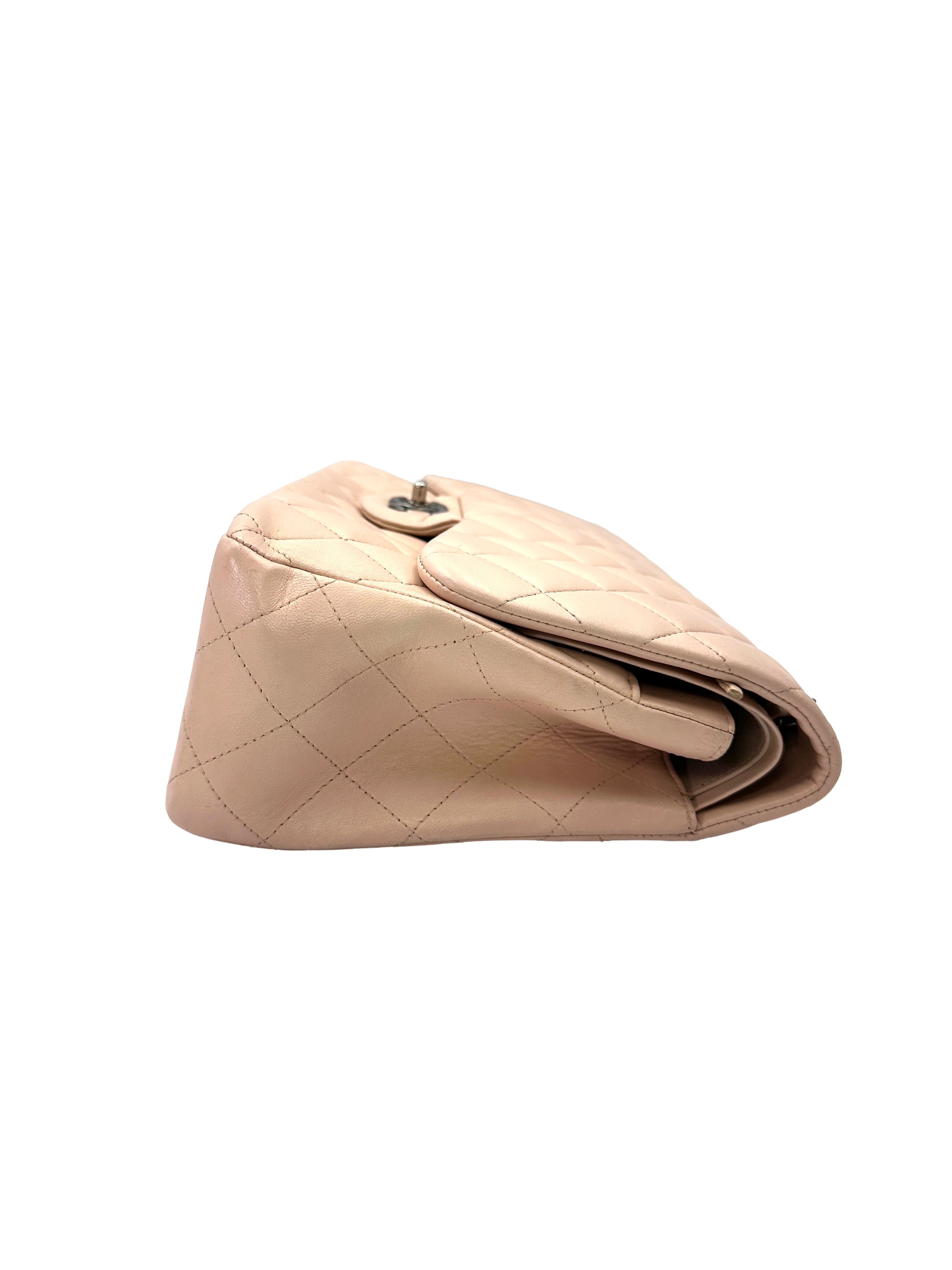Chanel Classic Flap Beige Quilted Leather Jumbo Shoulder Bag(15***91) CC2220