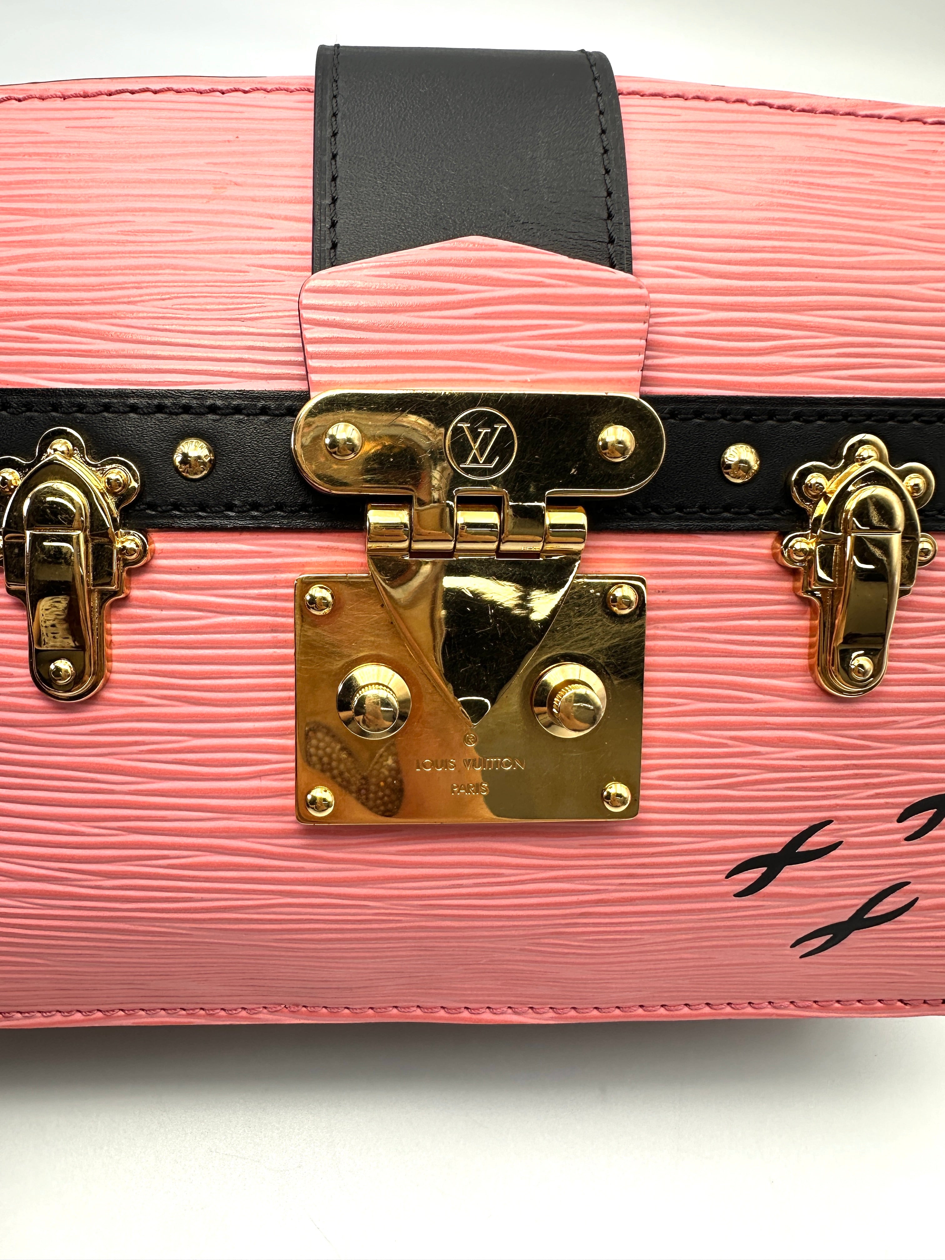 Louis Vuitton Trunk Clutch Pink Epi Leather Bag LV3081