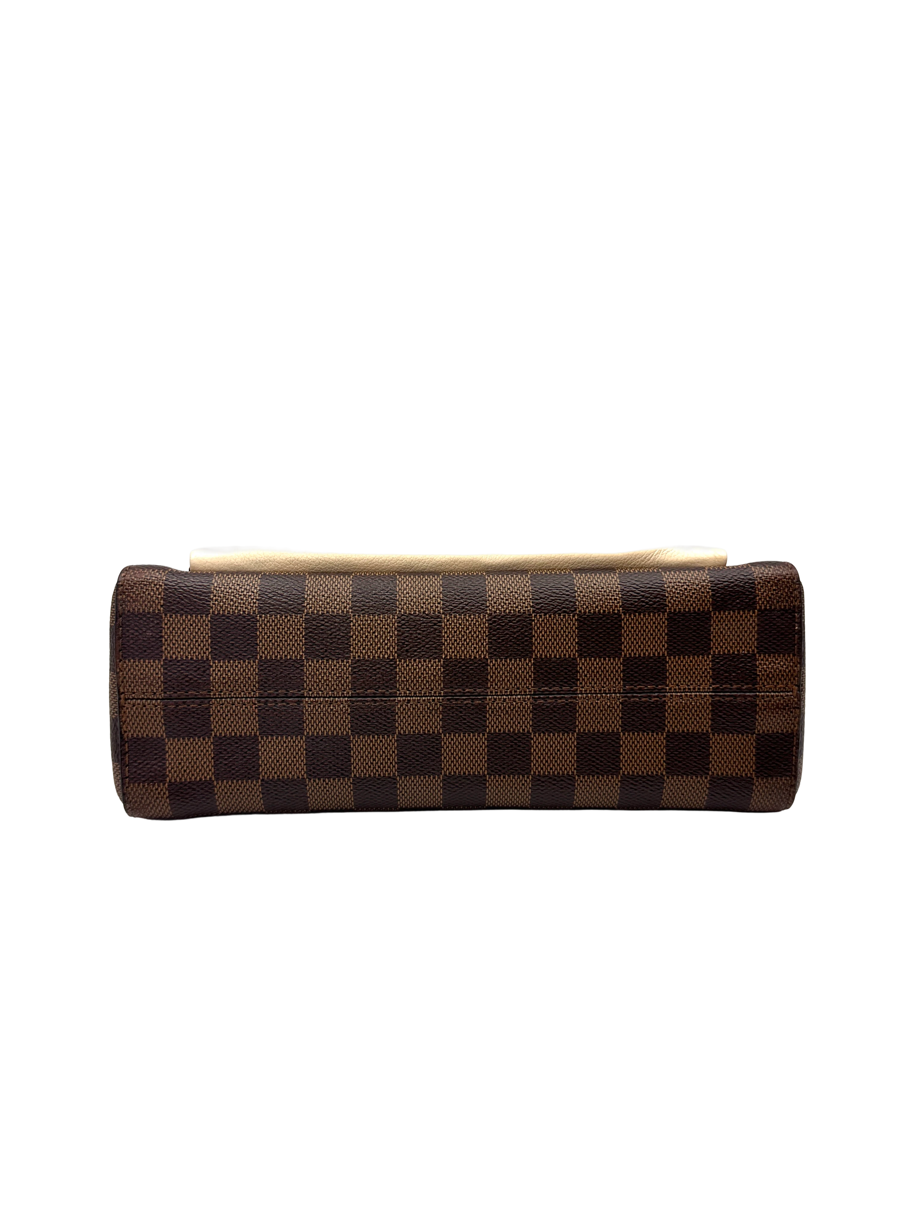 Louis Vuitton Vavin Damier Ebene & White Leather Canvas Wallet On Chain LV3079