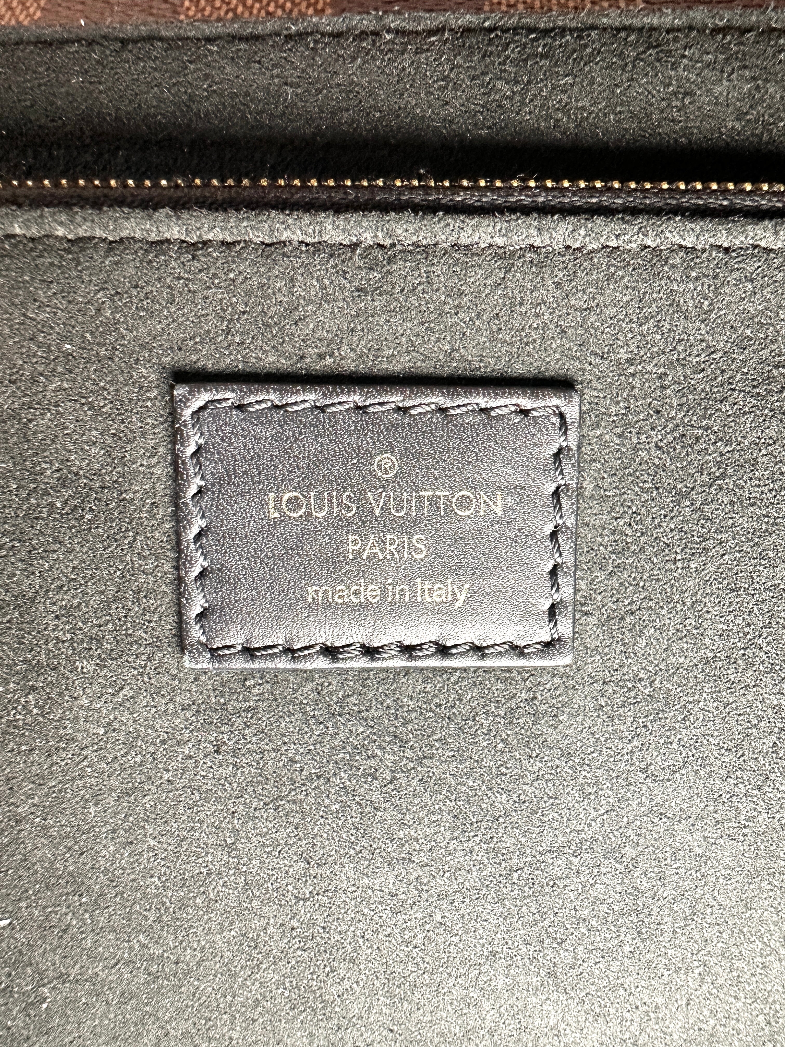 Louis Vuitton Vavin Damier Ebene & White Leather Canvas Wallet On Chain LV3079