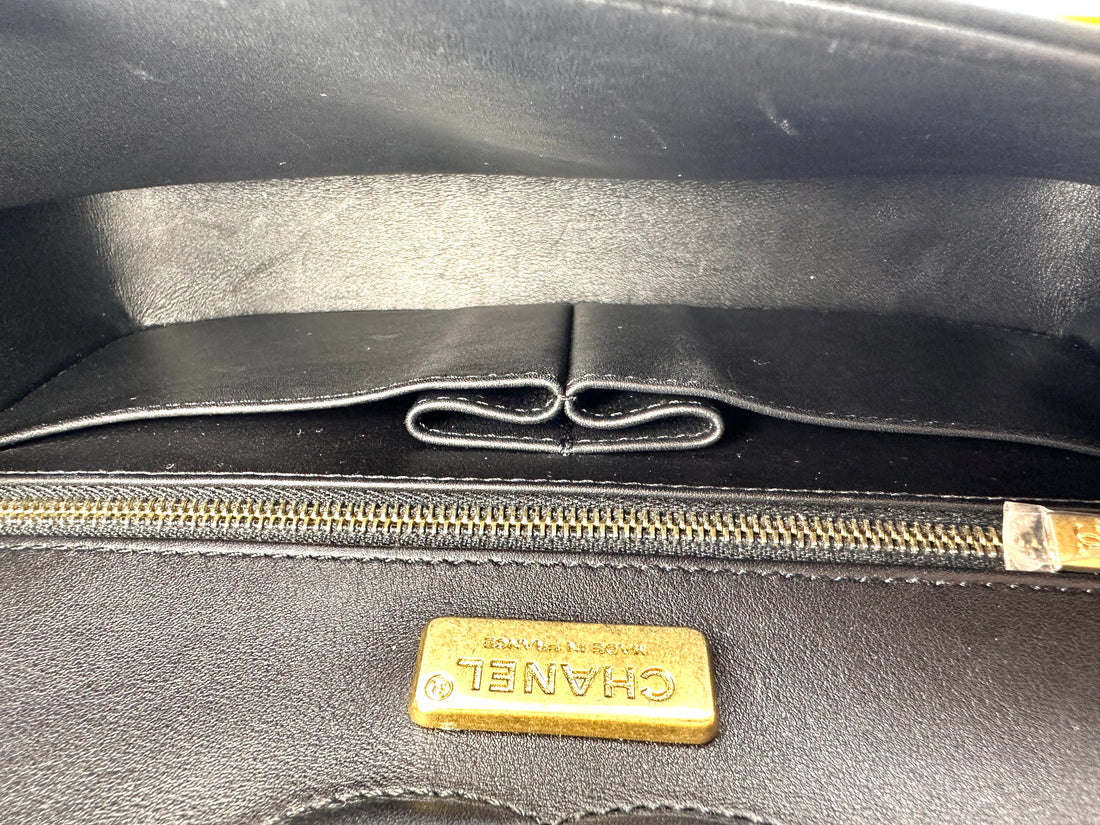 Chanel Classic Flap Metallic Gold Python Leather Shoulder Bag(23***97) CC2226