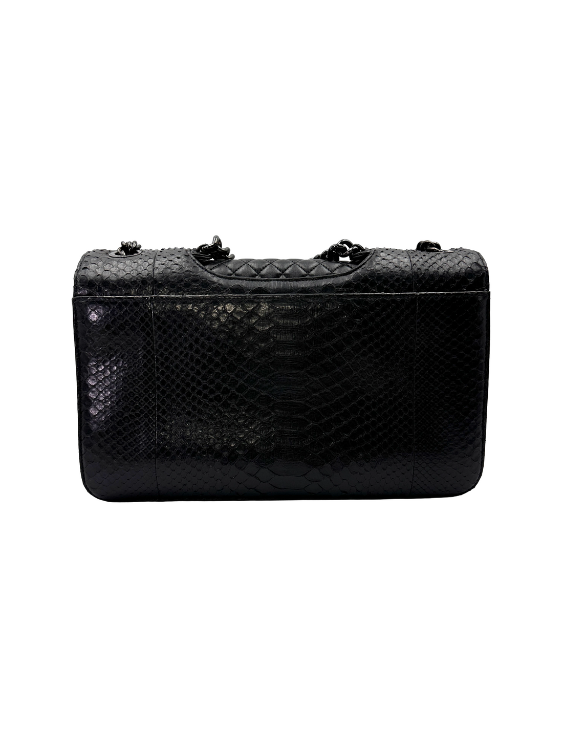 Chanel Perfect Edge Black Lizard Leather Medium Size Flap Bag(20***60) CC2227