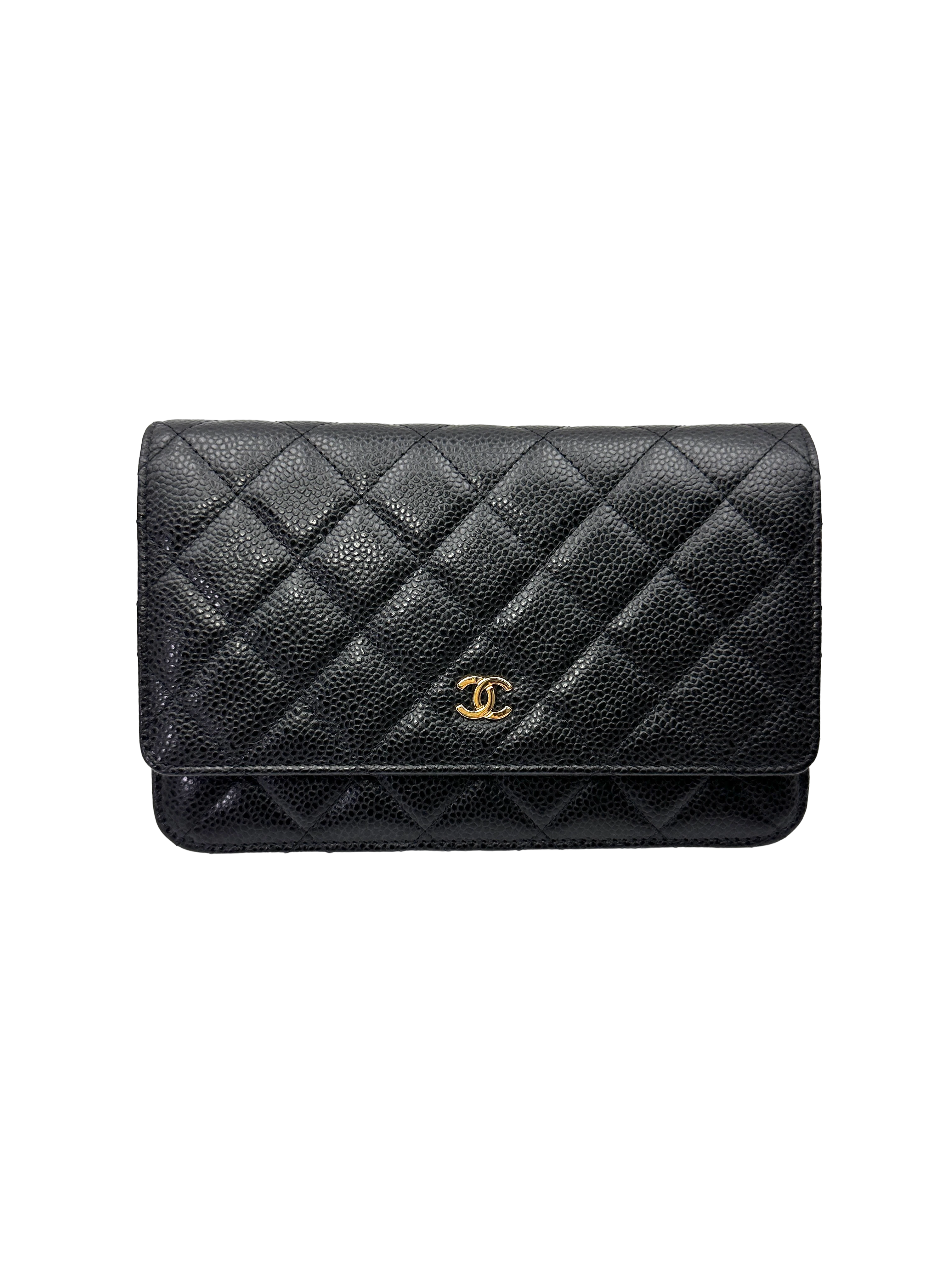 Chanel Black Quilted Leather Wallet On Chain(24***89) CC2221
