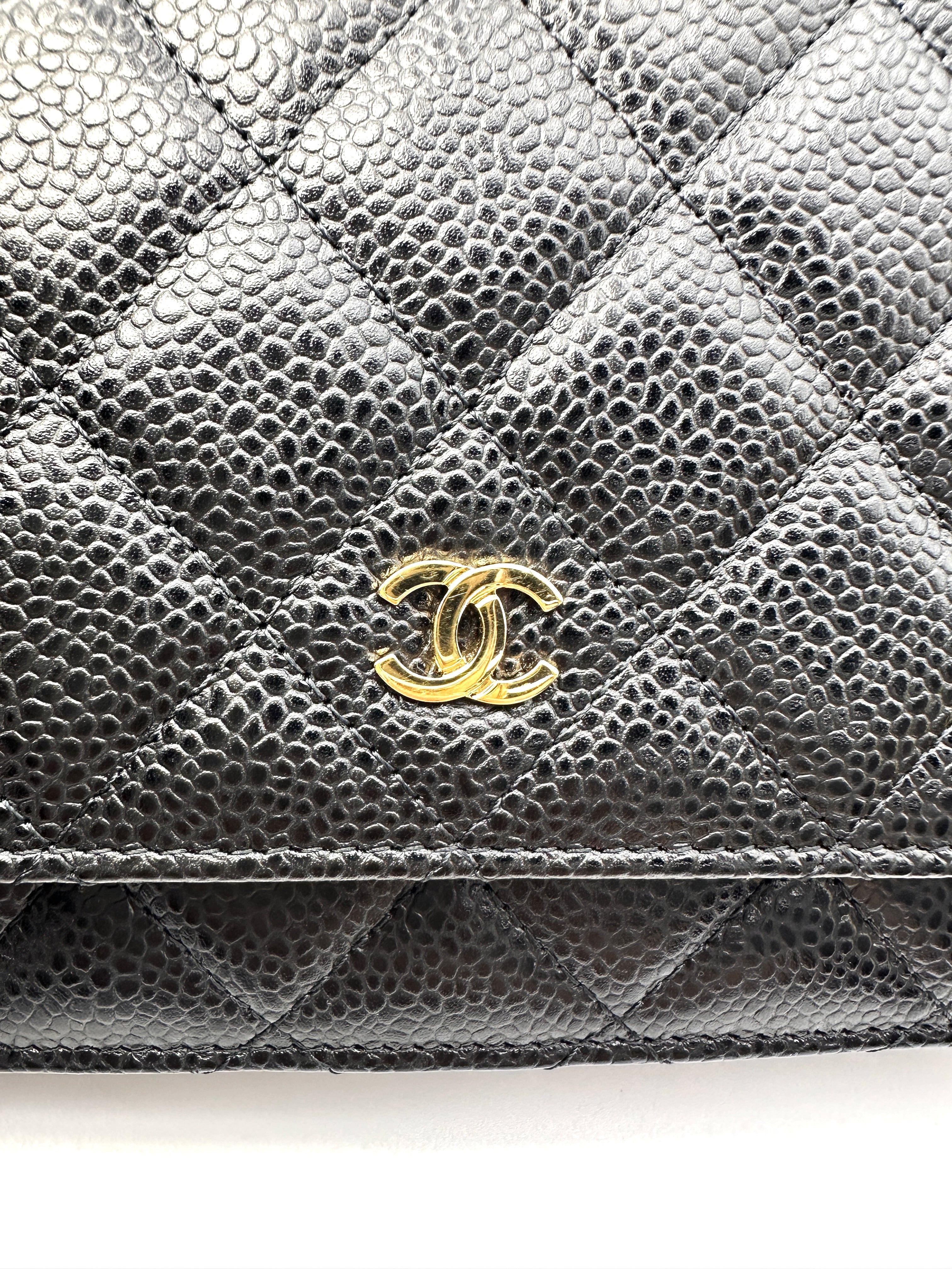 Chanel Black Quilted Leather Wallet On Chain(24***89) CC2221