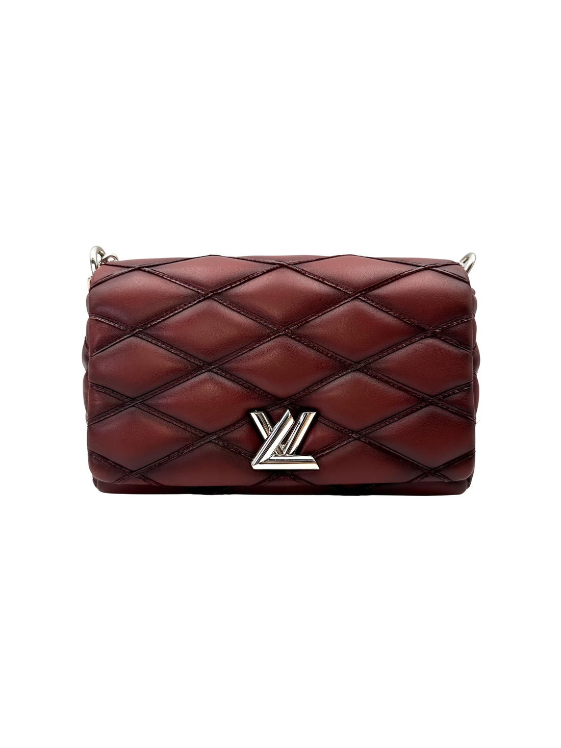 Louis Vuitton GO-14 MM Dark Red Malletage Leather Shoulder Bag LV3083