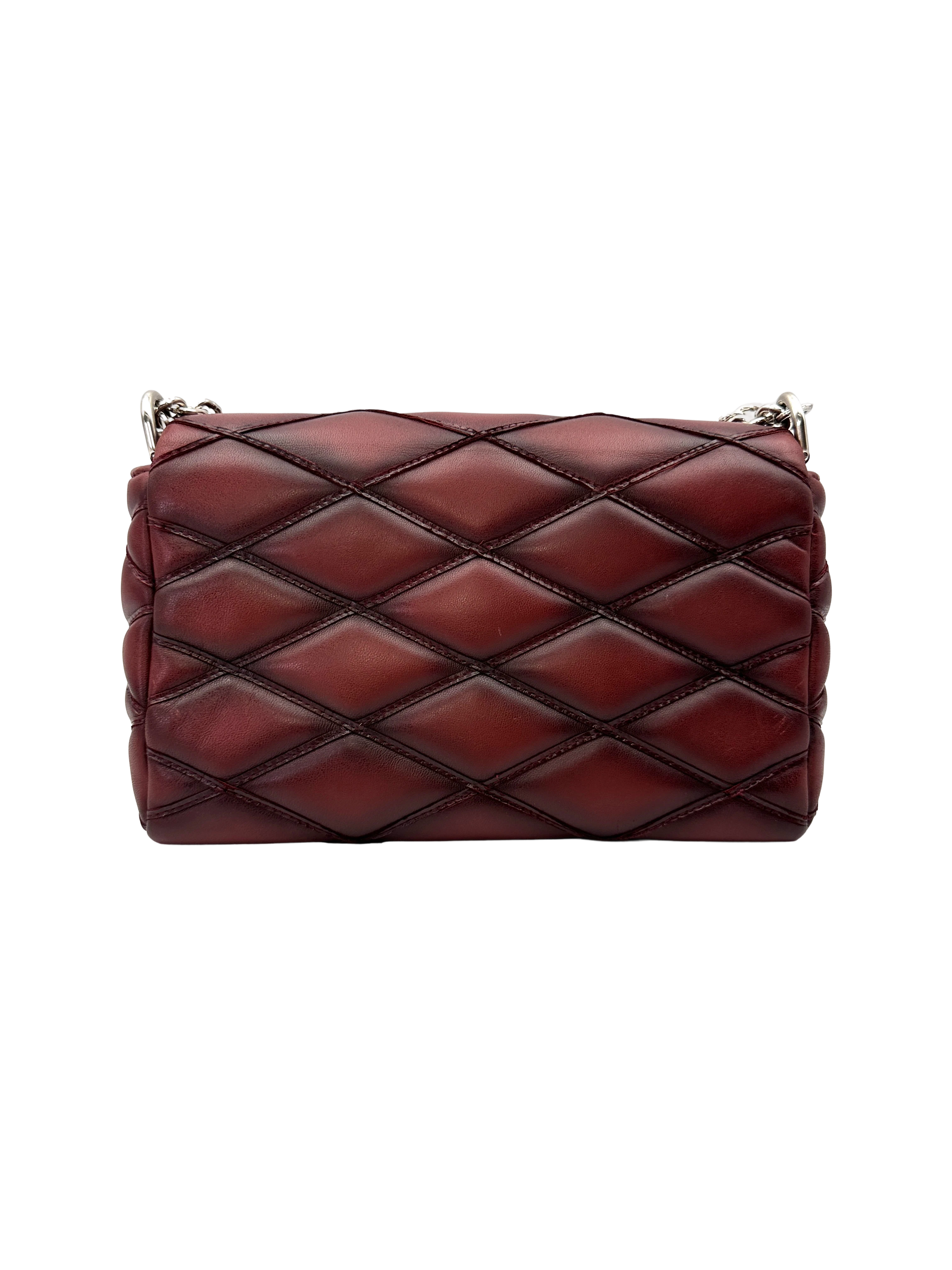 Louis Vuitton GO-14 MM Dark Red Malletage Leather Shoulder Bag LV3083