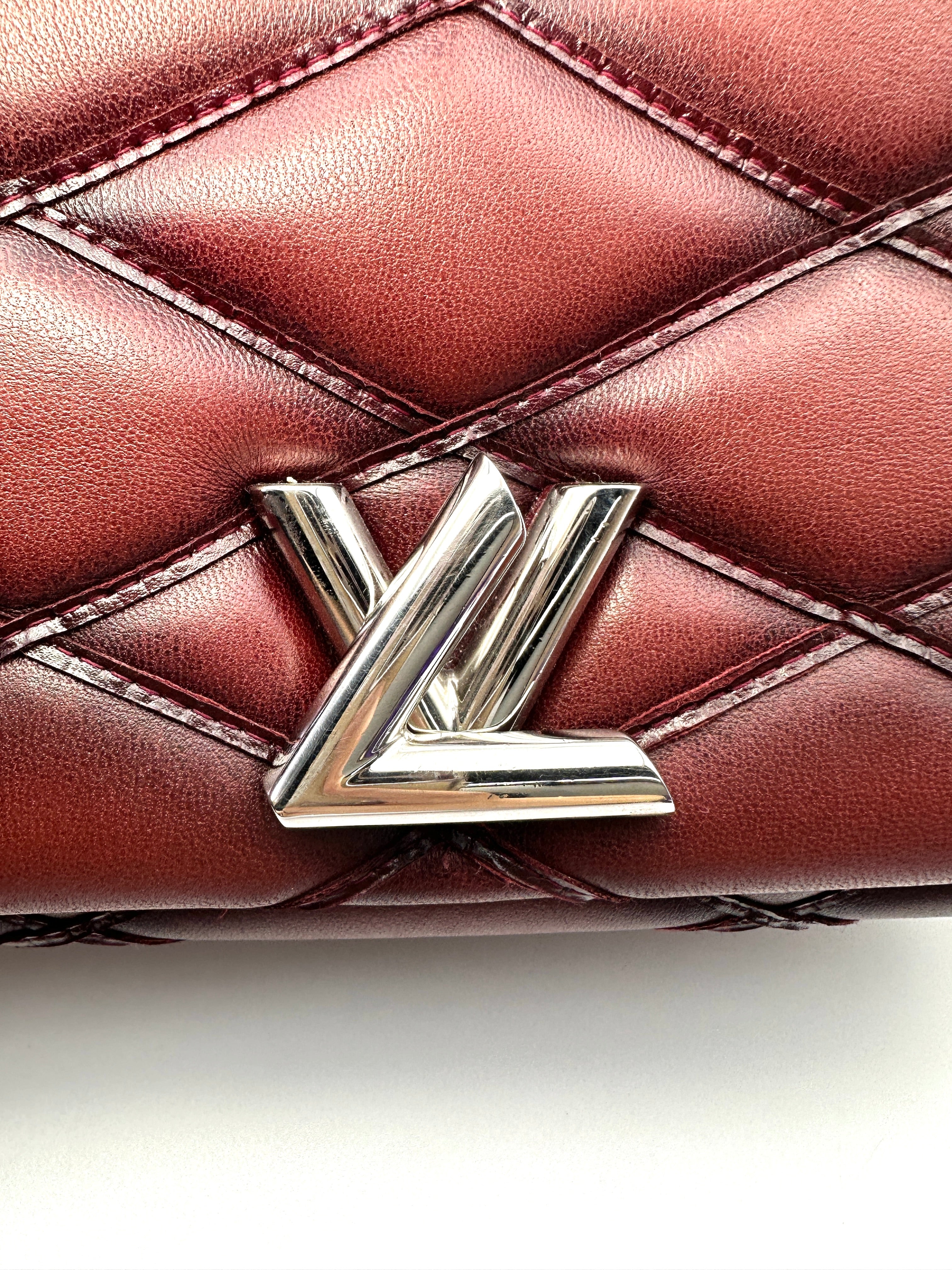 Louis Vuitton GO-14 MM Dark Red Malletage Leather Shoulder Bag LV3083