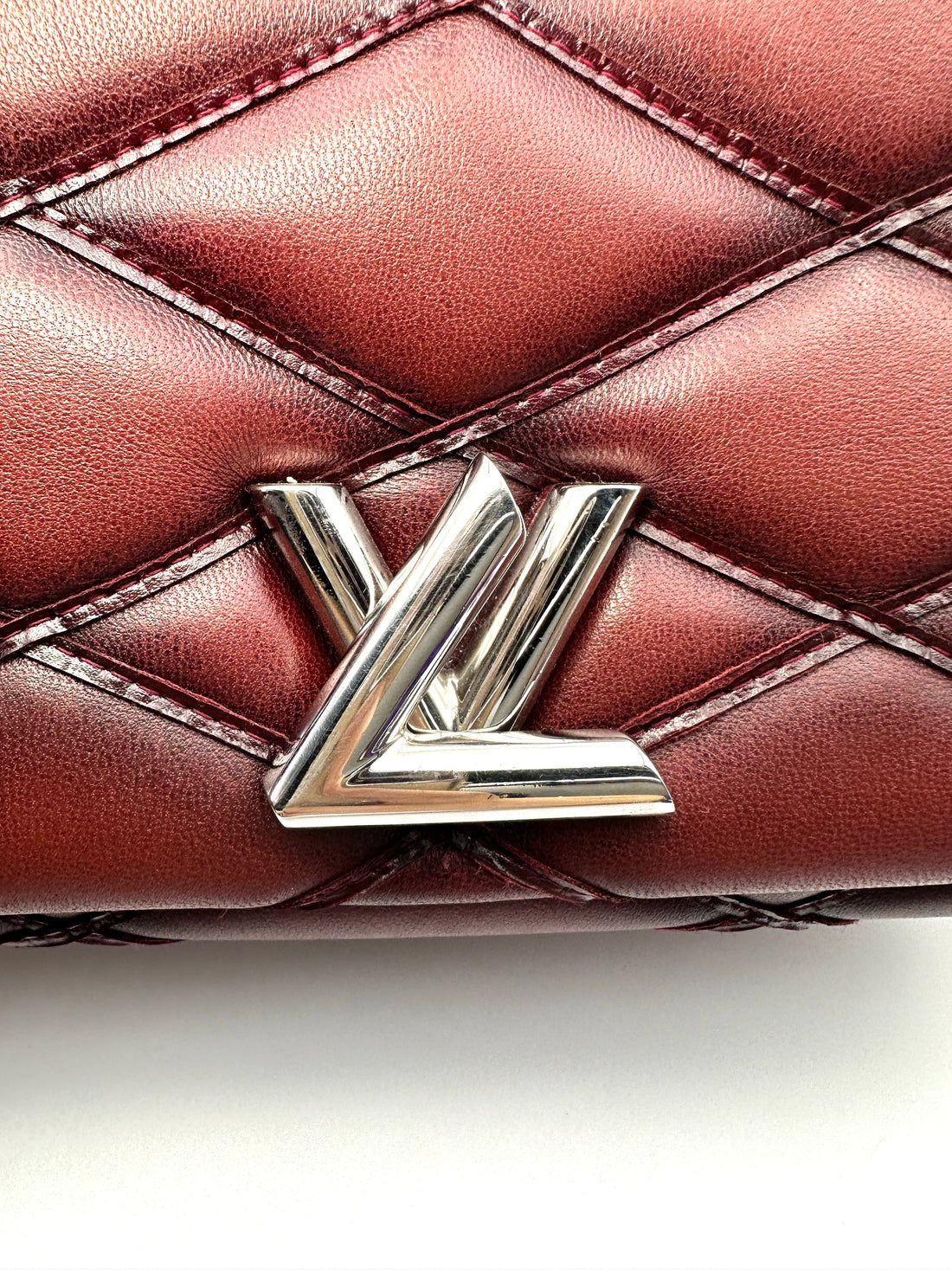 Louis Vuitton GO-14 MM Dark Red Malletage Leather Shoulder Bag LV3083