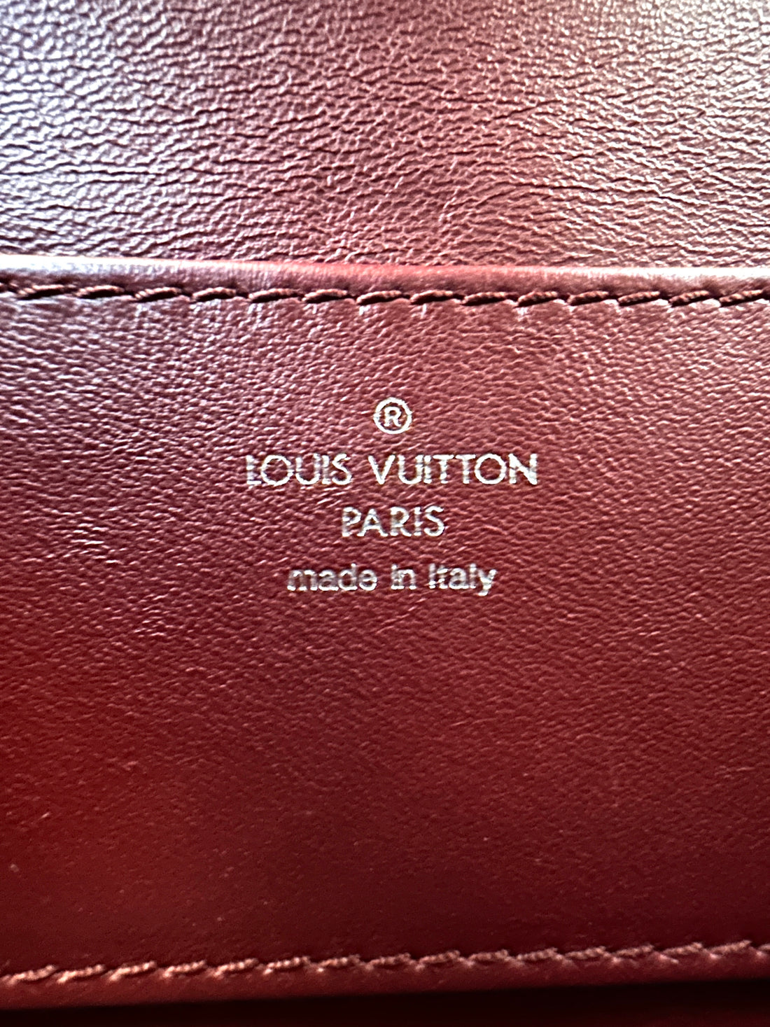 Louis Vuitton GO-14 MM Dark Red Malletage Leather Shoulder Bag LV3083