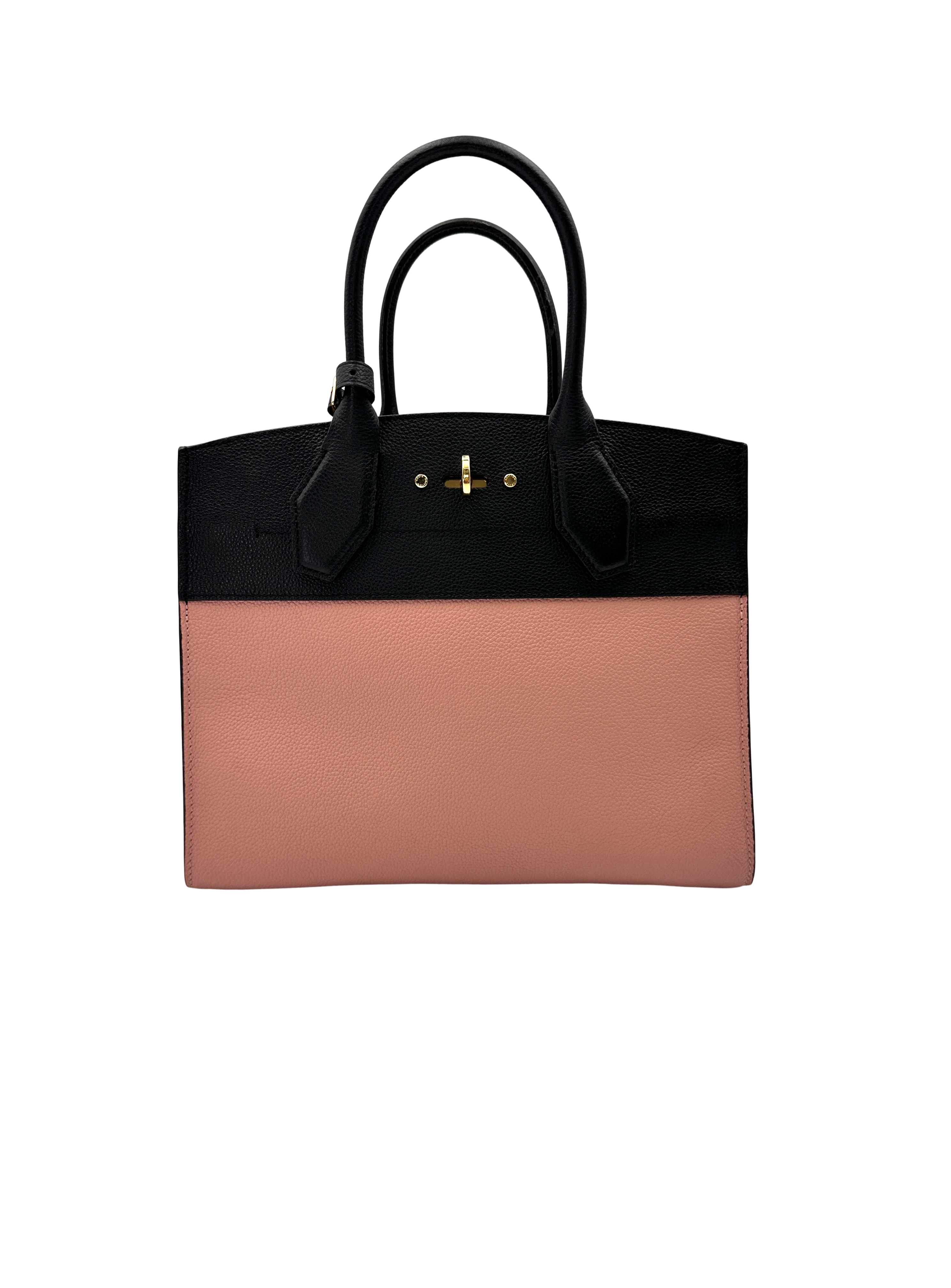 Louis Vuitton City Steamer Black/Pink Leather Handle Bag LV3084