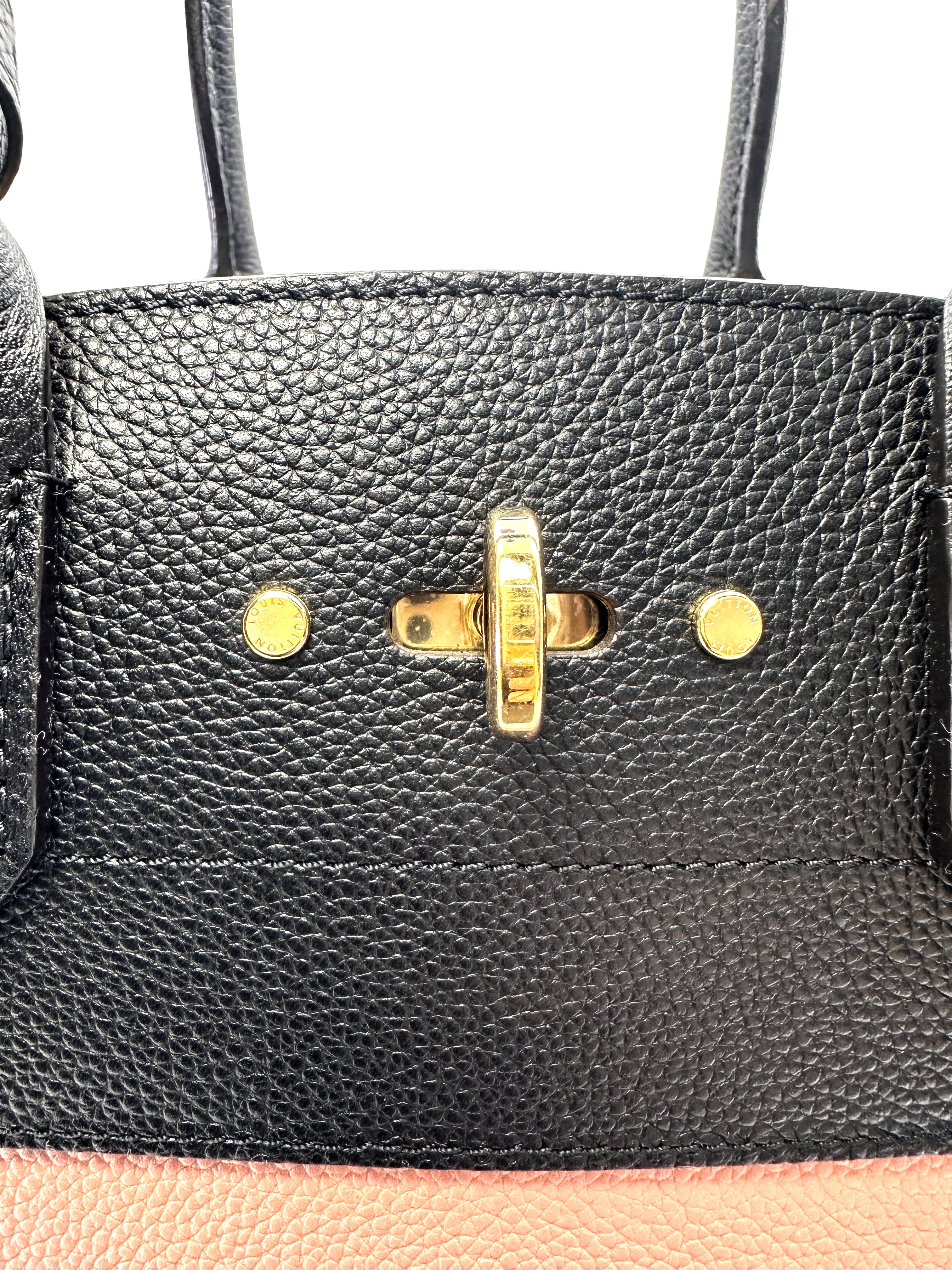 Louis Vuitton City Steamer Black/Pink Leather Handle Bag LV3084