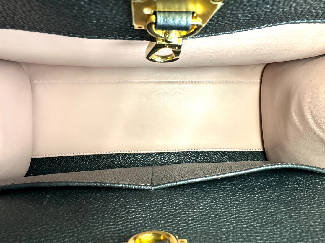 Louis Vuitton City Steamer Black/Pink Leather Handle Bag LV3084
