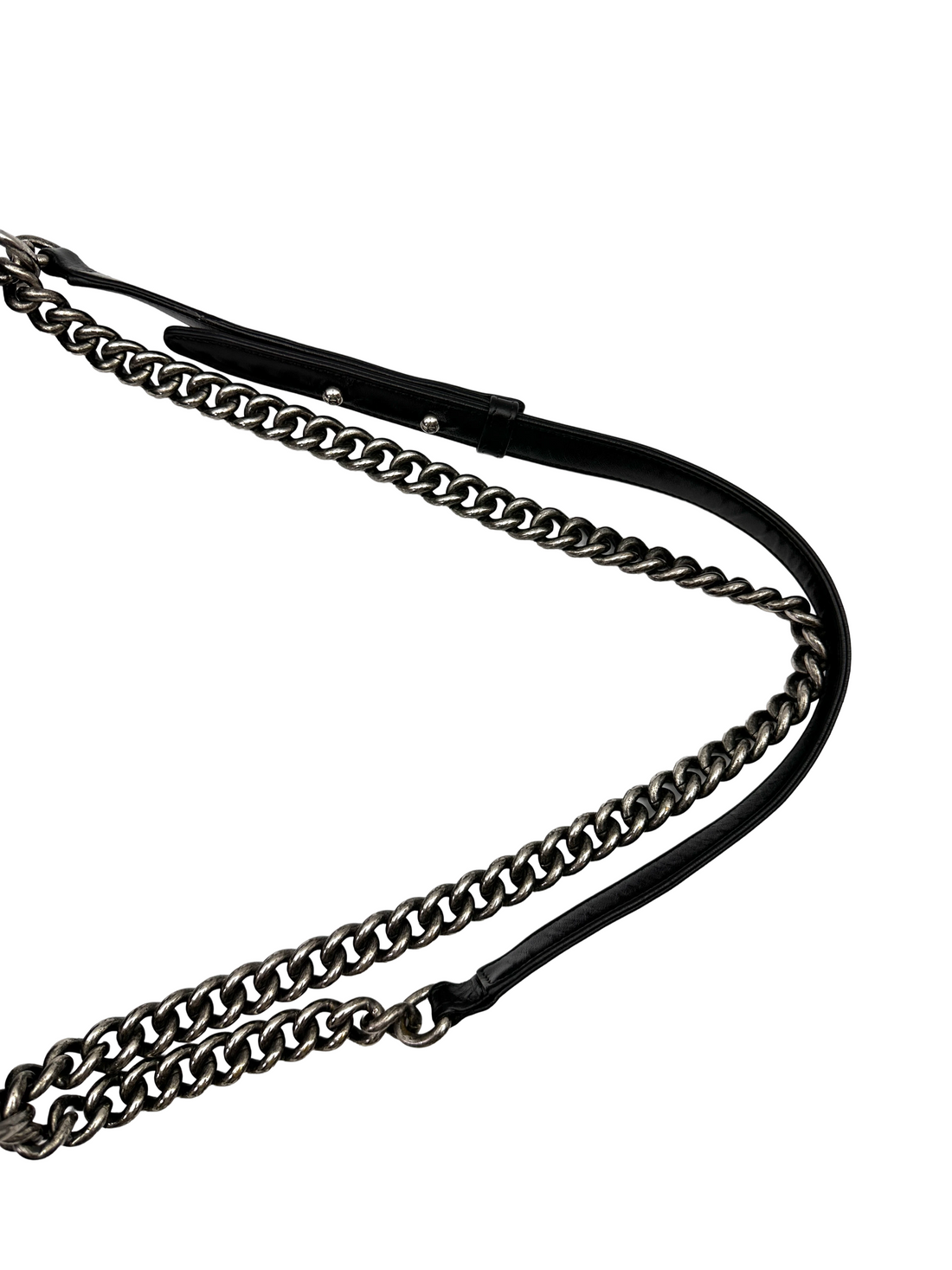 Chanel LeBoy Black Quilted Leather Flap Bag With Silver Buckle(18***97) CC2229