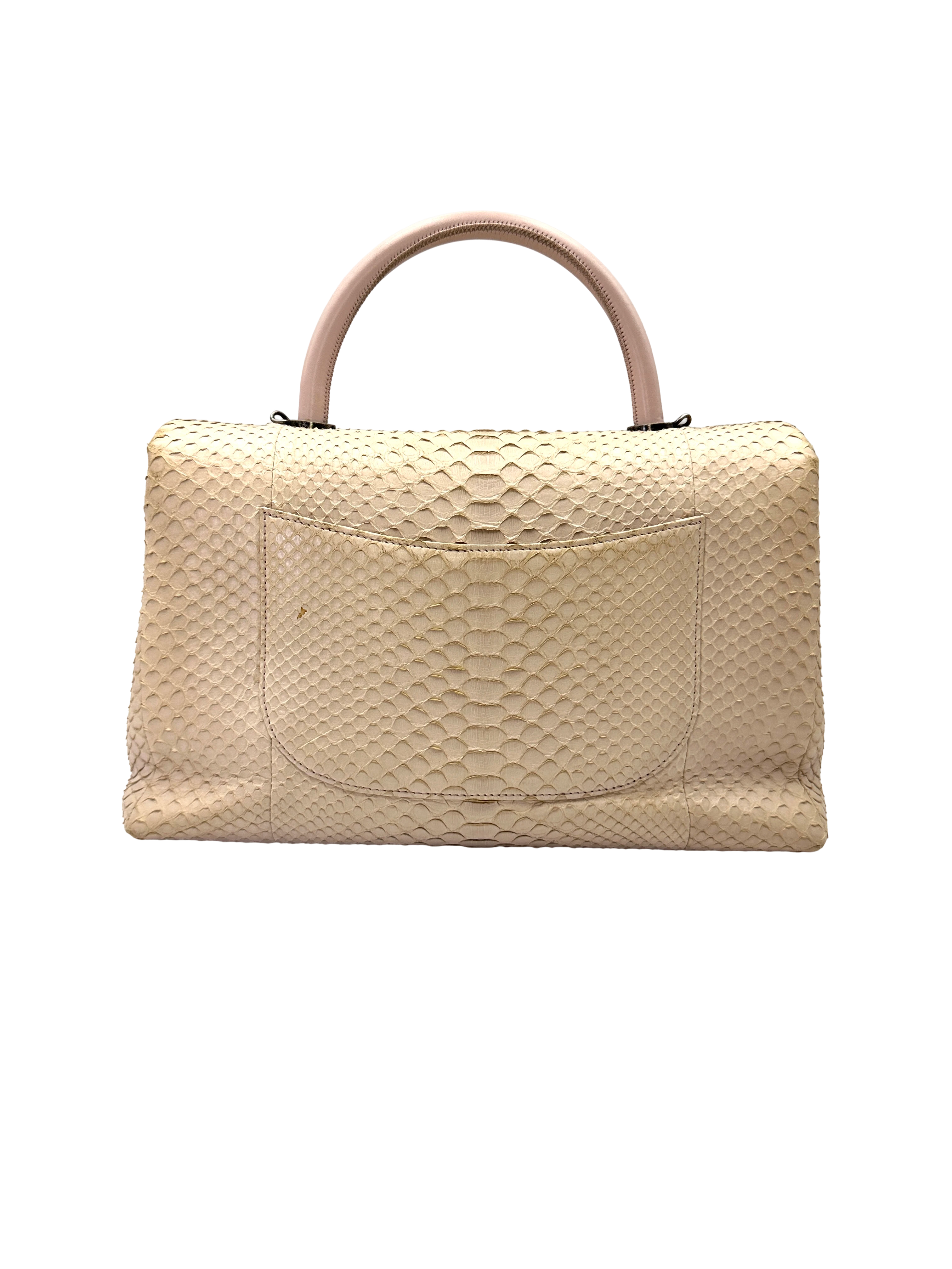 Chanel CoCo Handle Beige Python Leather Shoulder Bag(23***48) CC2225