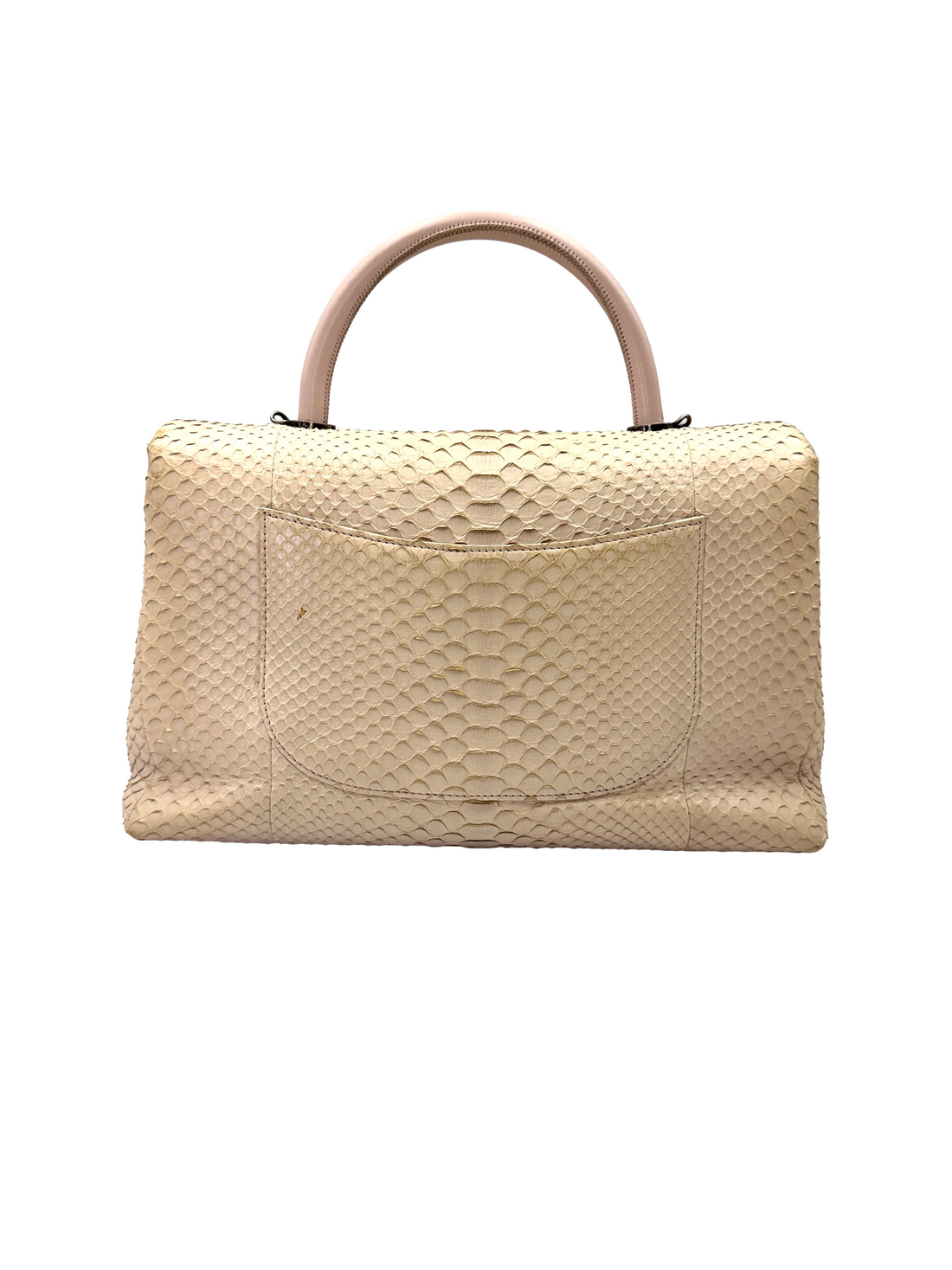 Chanel CoCo Handle Beige Python Leather Shoulder Bag(23***48) CC2225