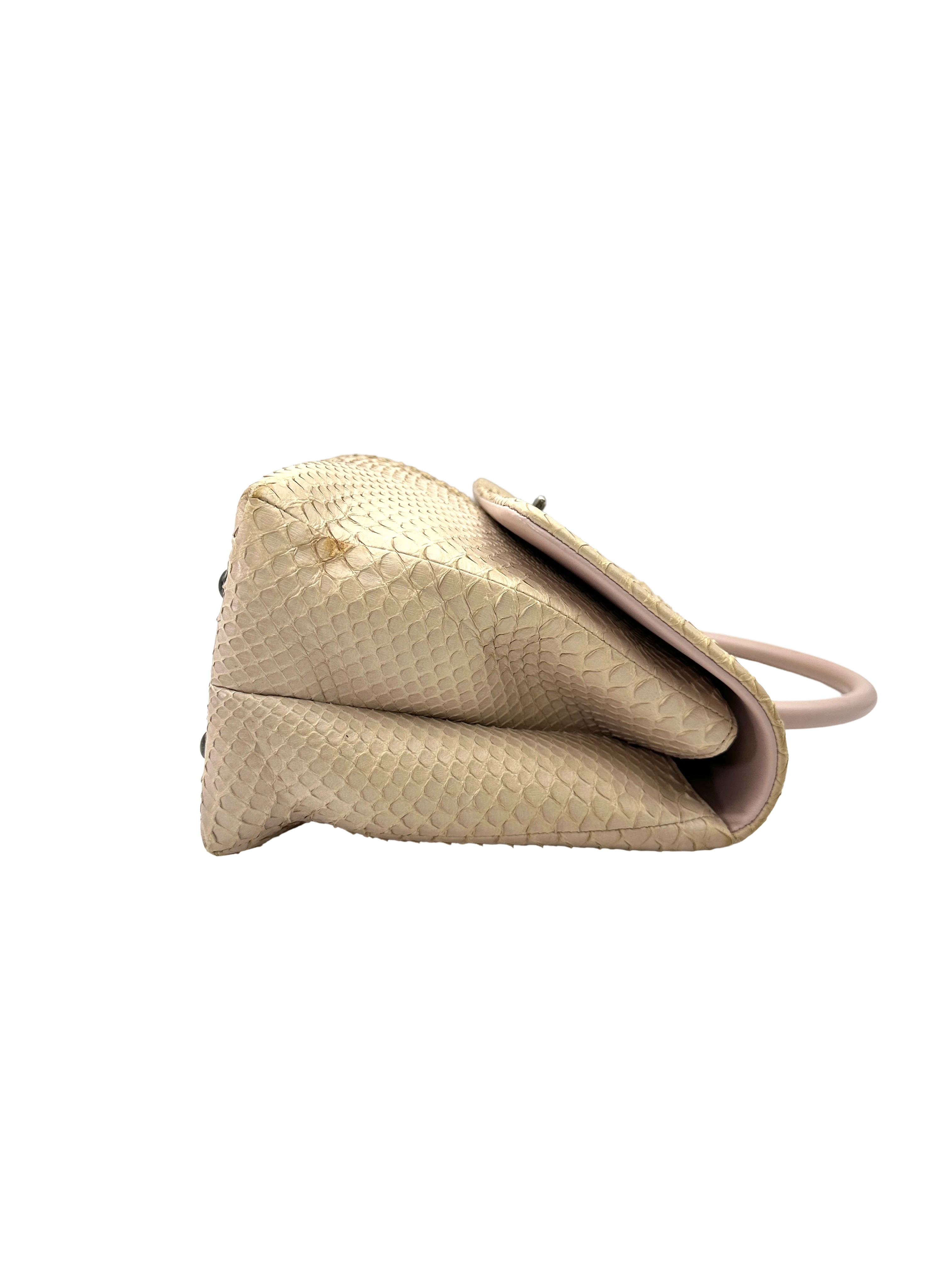 Chanel CoCo Handle Beige Python Leather Shoulder Bag(23***48) CC2225