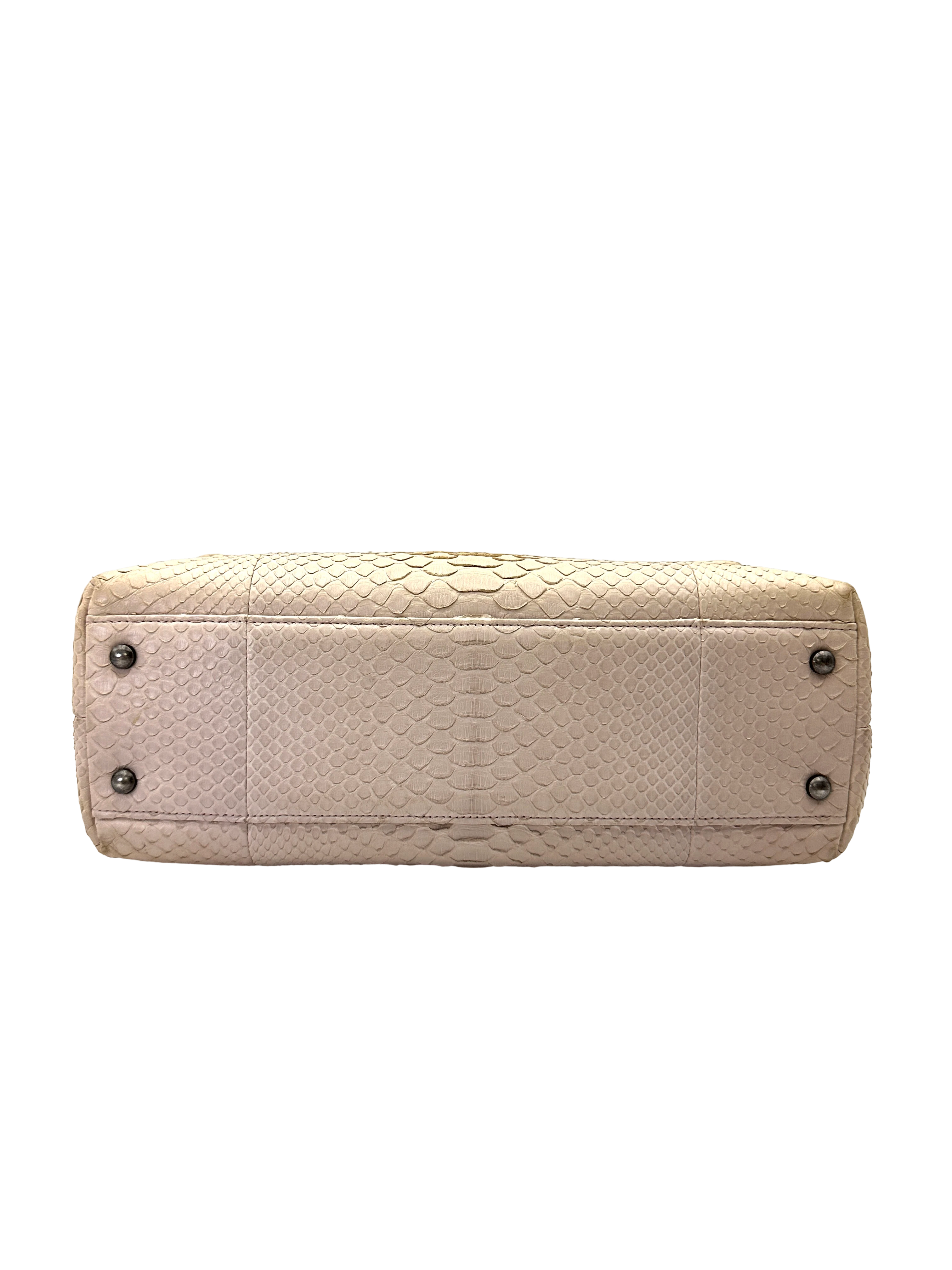 Chanel CoCo Handle Beige Python Leather Shoulder Bag(23***48) CC2225