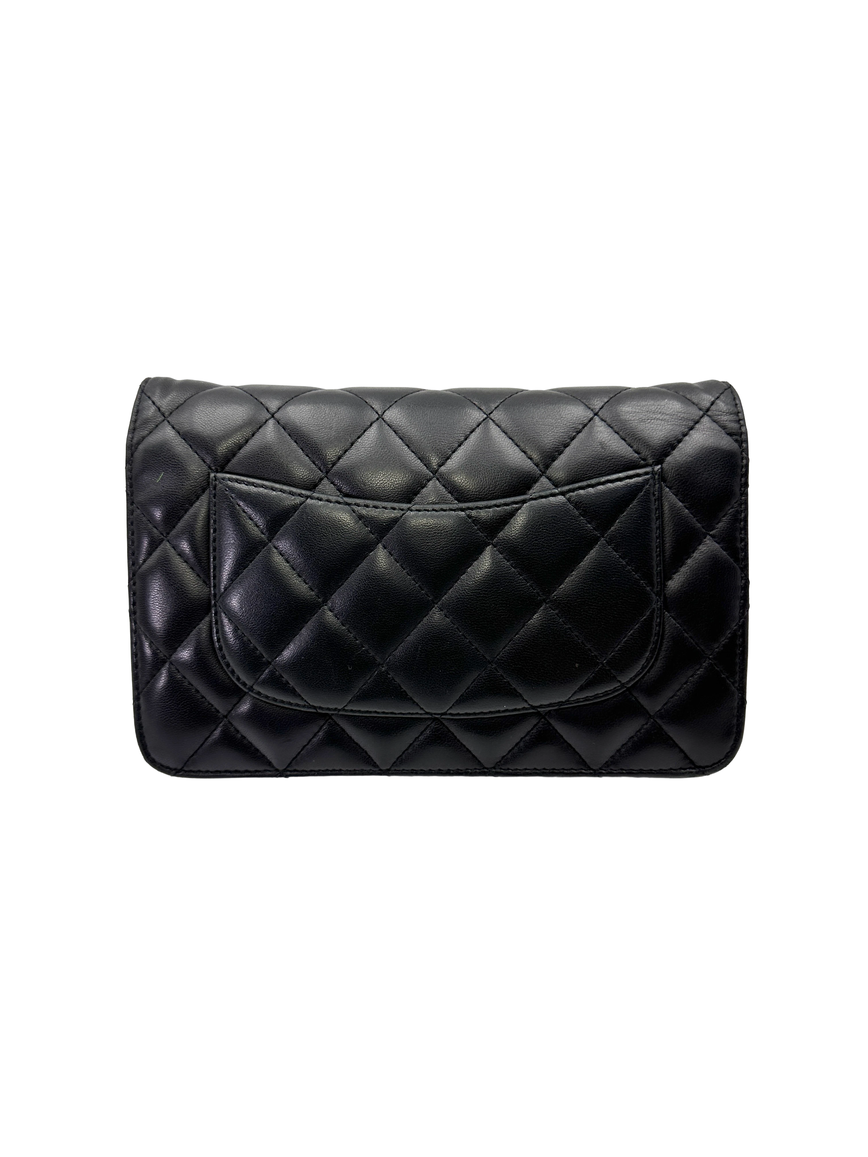 Chanel Black Quilted Leather Wallet On Chain(14***23) CC2230