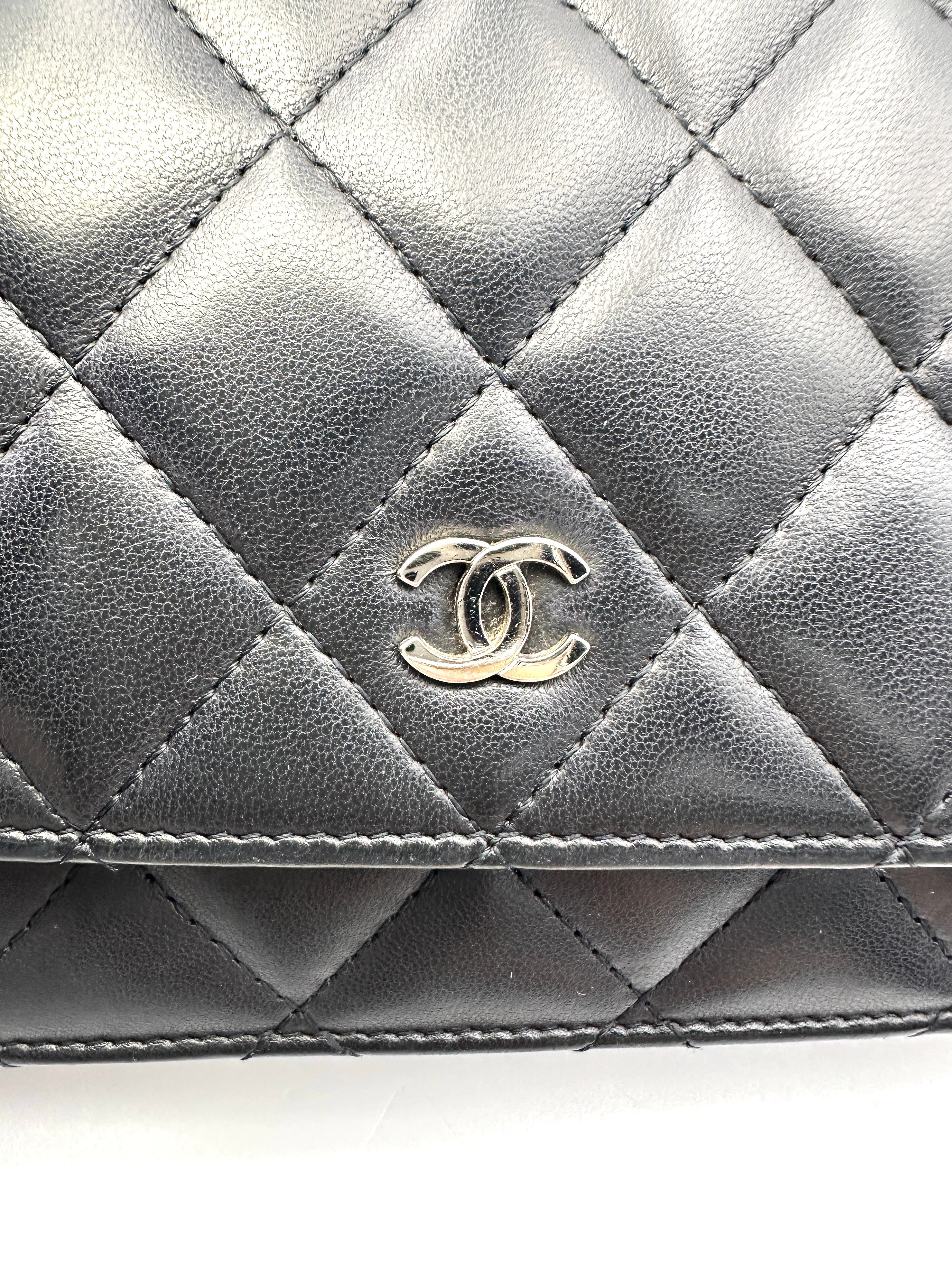 Chanel Black Quilted Leather Wallet On Chain(14***23) CC2230