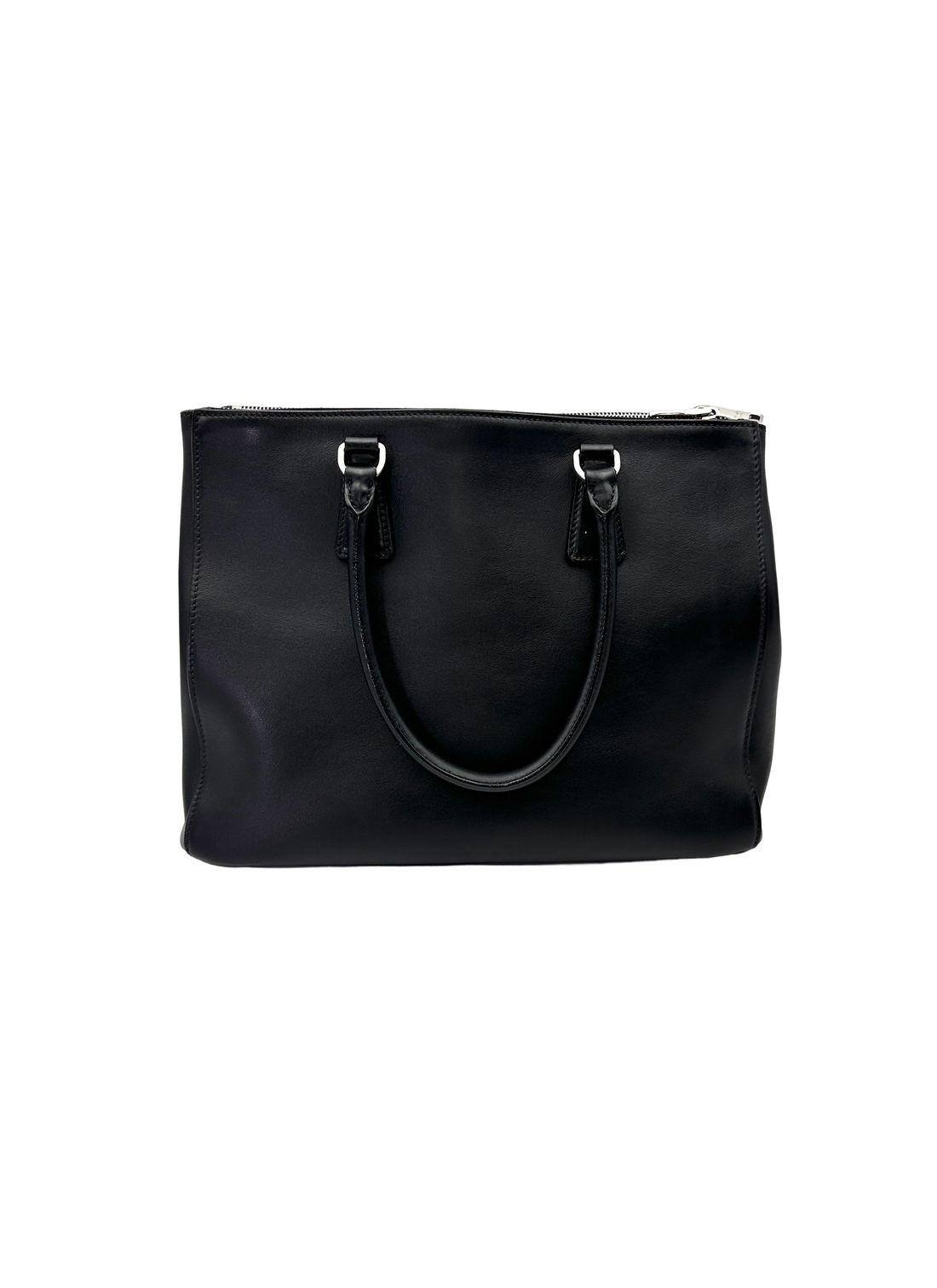 Prada Galleria Black Saffiano Leather Handle Bag PR506