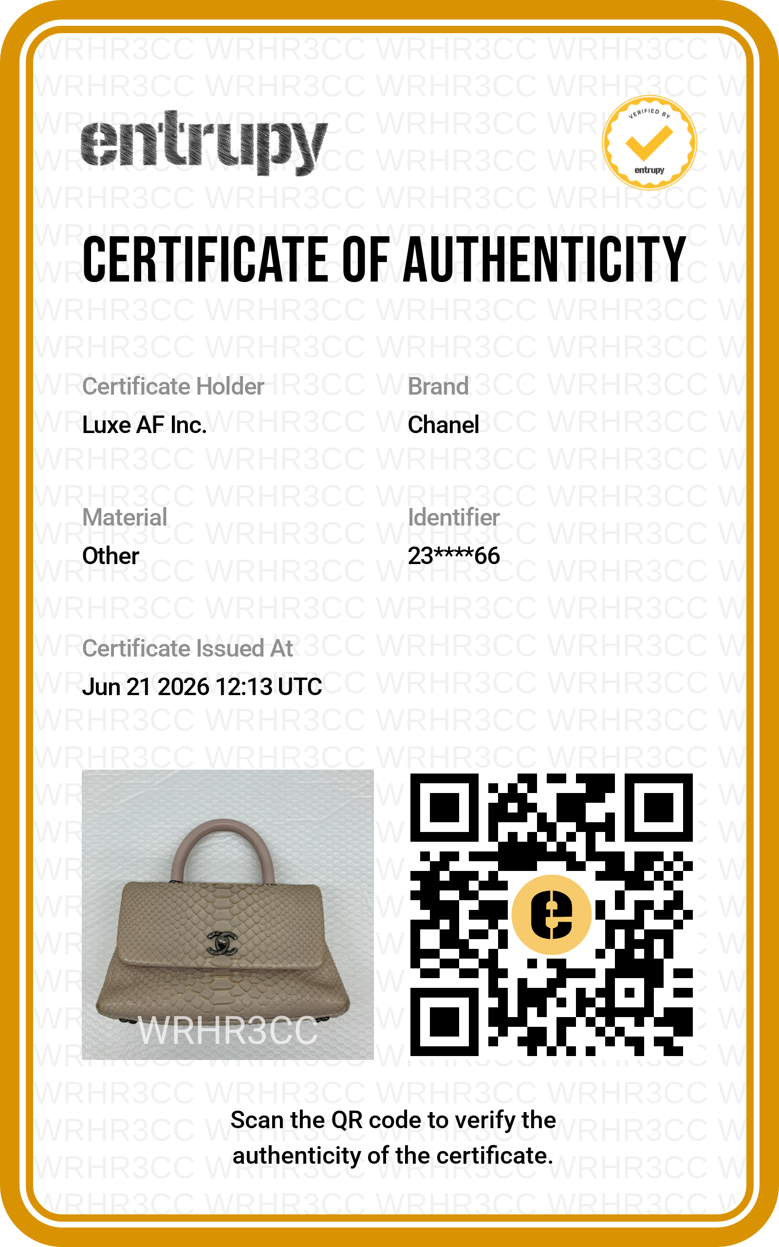 Chanel CoCo Handle Beige Python Leather Shoulder Bag(23***66) CC2237