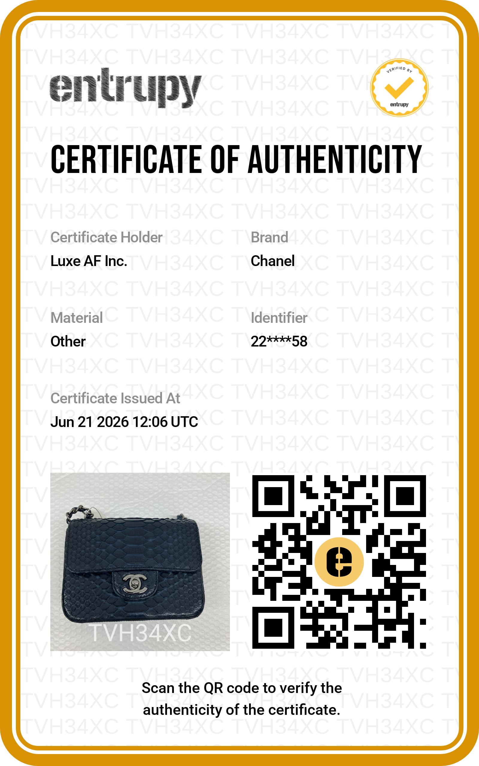 Chanel Classic Flap Navy Python Leather Shoulder Bag(22***58) CC2236