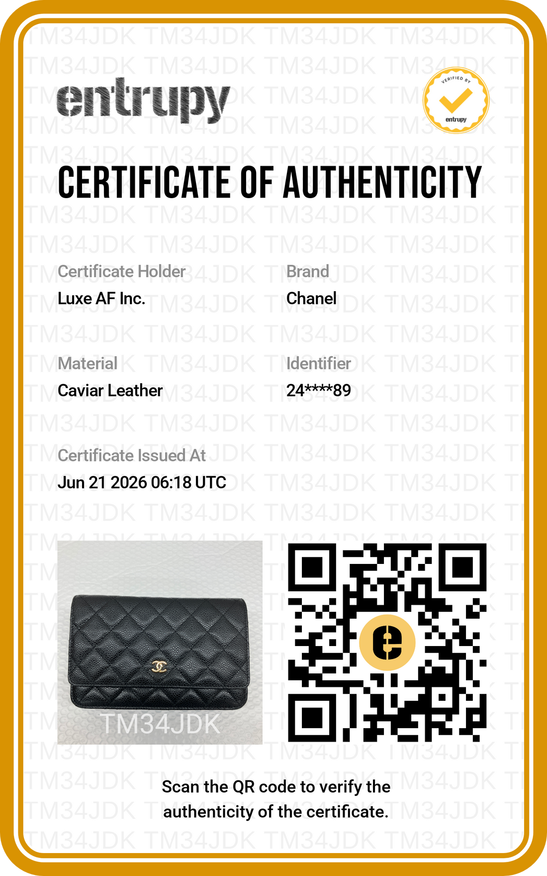 Chanel Black Quilted Leather Wallet On Chain(24***89) CC2221