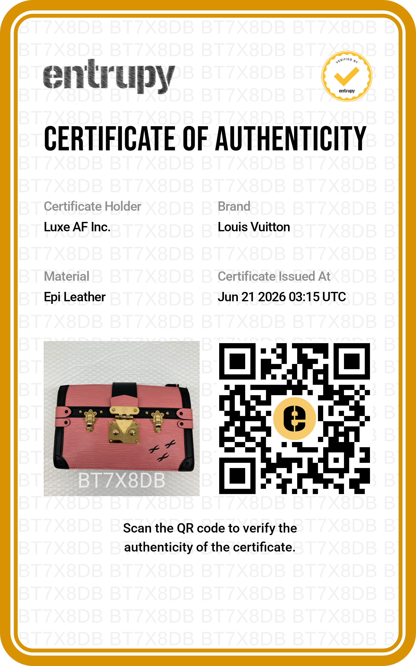 Louis Vuitton Trunk Clutch Pink Epi Leather Bag LV3081