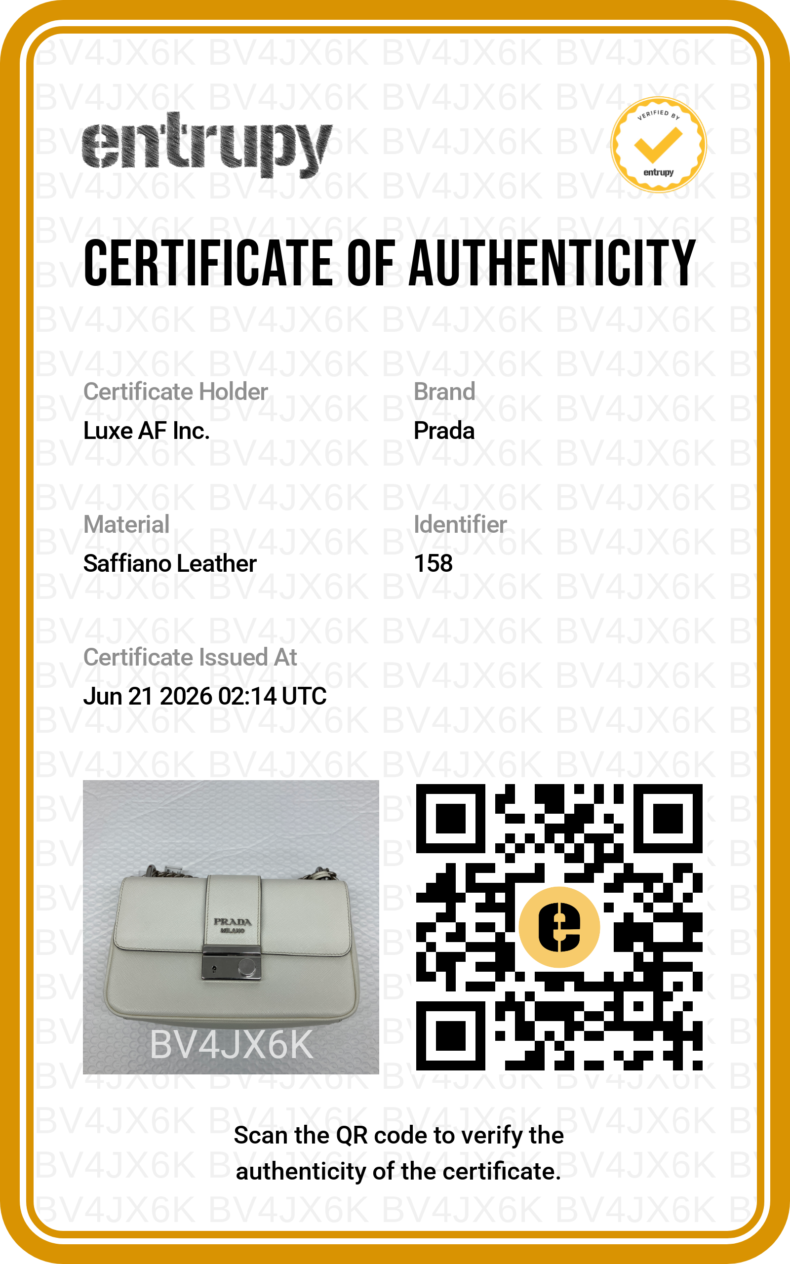 Prada Milano White Leather Chain Shoulder Bag PR504