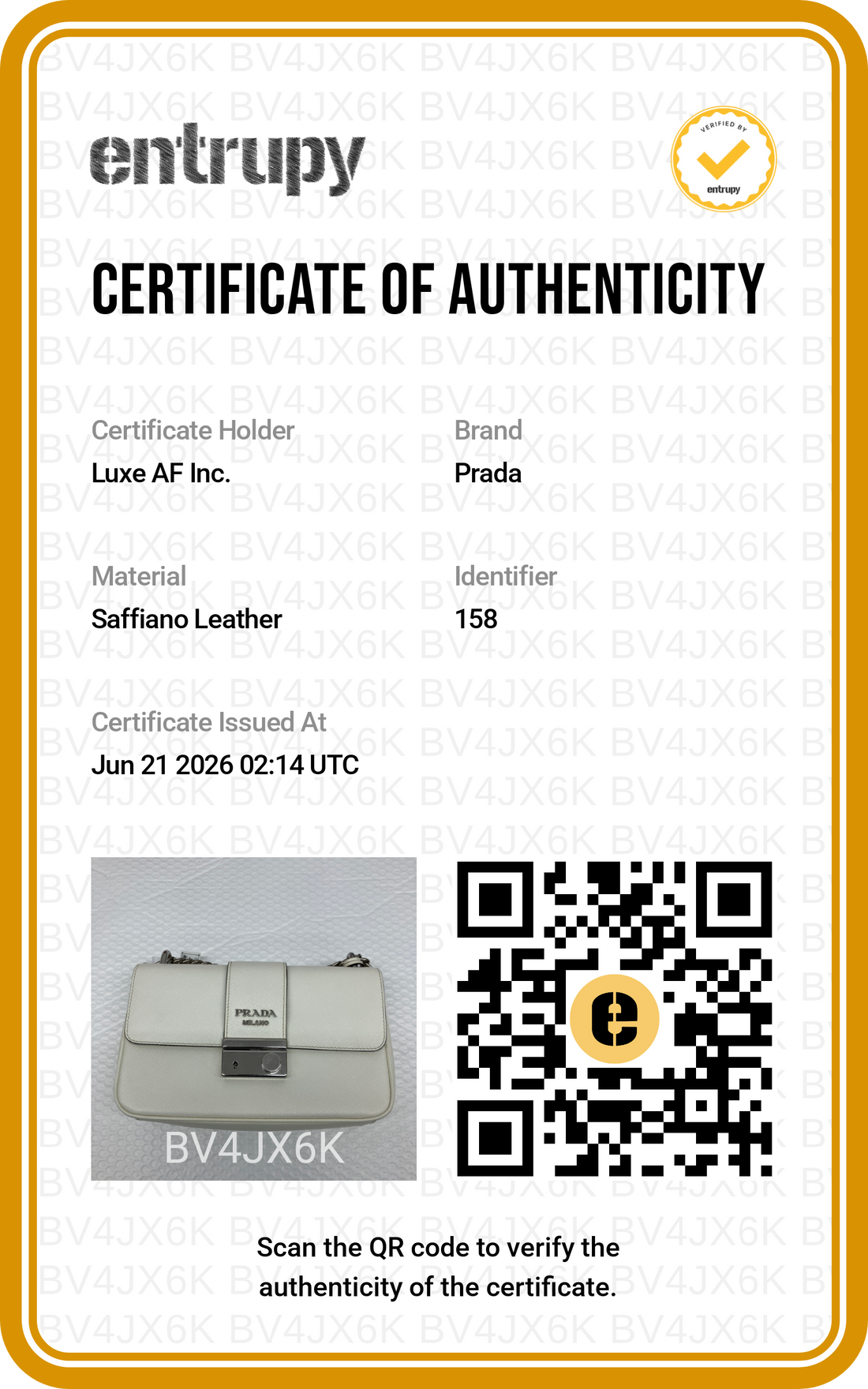 Prada Milano White Leather Chain Shoulder Bag PR504