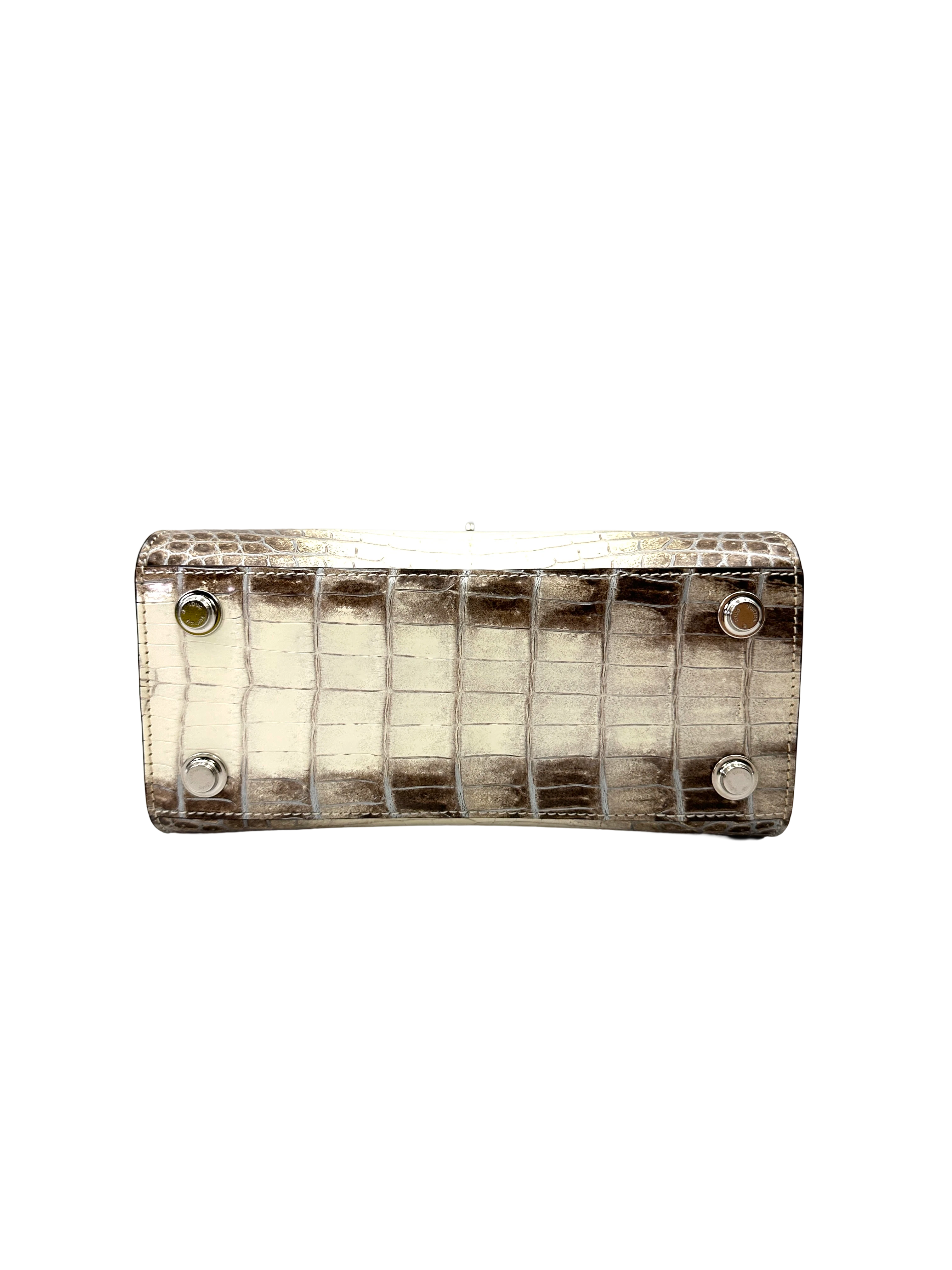 Louis Vuitton City Steamer White Sahara Crocodile Leather Mini Handle Bag LV3098
