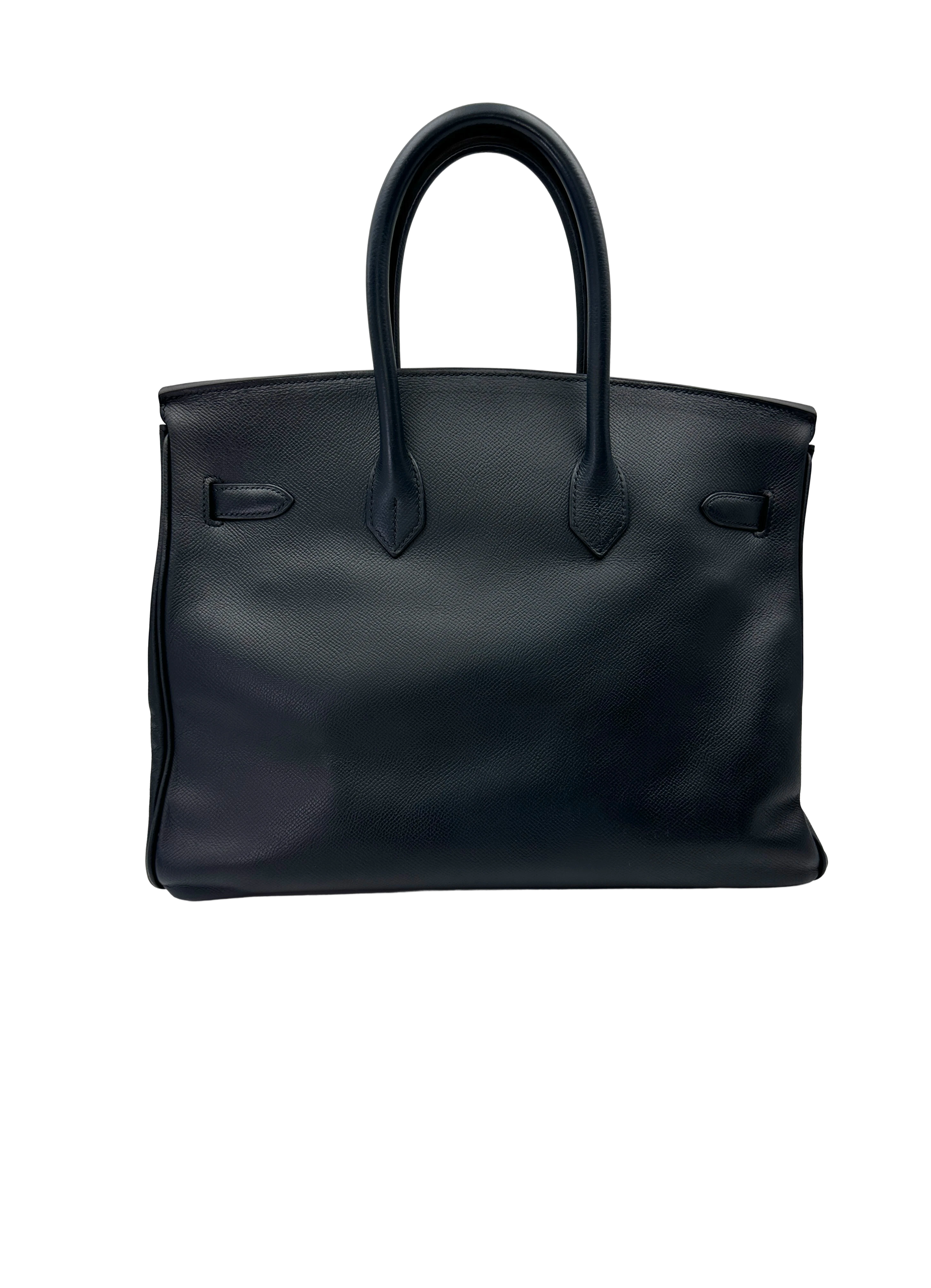 Hermes Kelly Black Leather Top Handle Bag With Gold Hardware HR129
