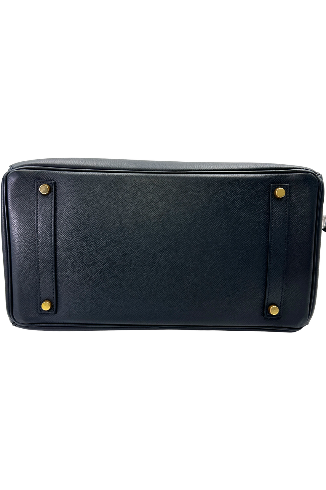Hermes Kelly Black Leather Top Handle Bag With Gold Hardware HR129