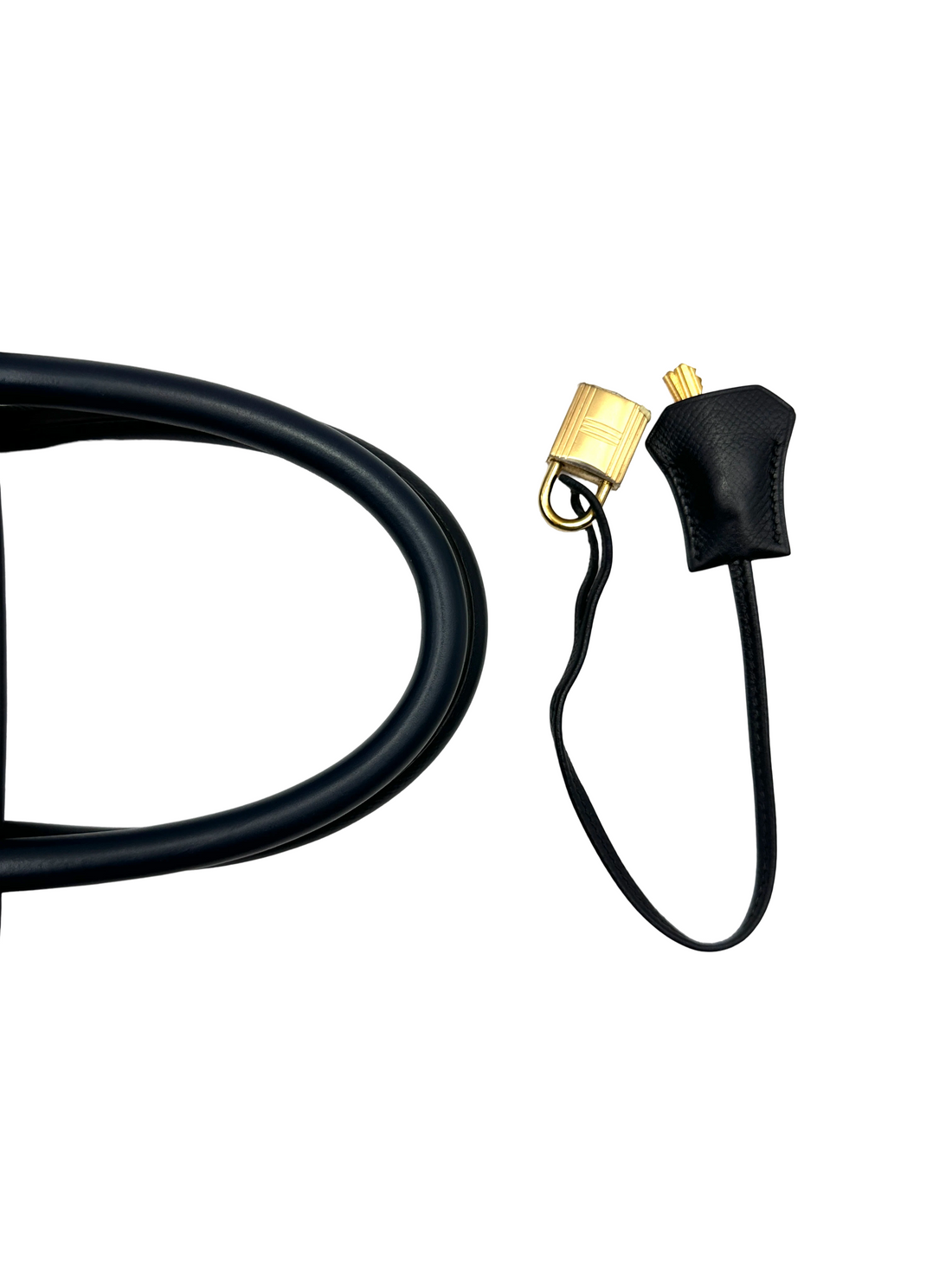 Hermes Kelly Black Leather Top Handle Bag With Gold Hardware HR129