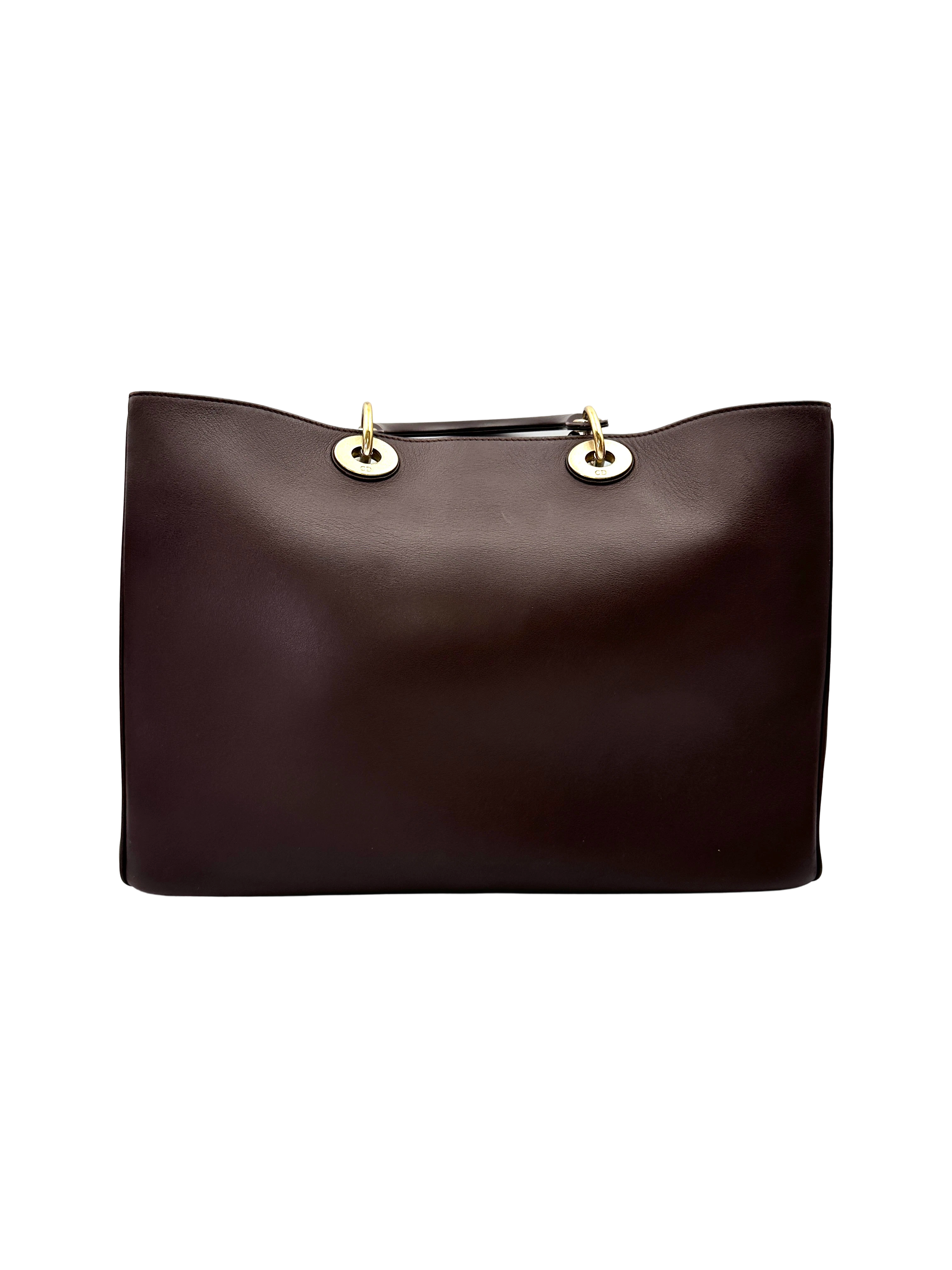 Christian Dior Diorissimo Black Leather Handle Bag DR819