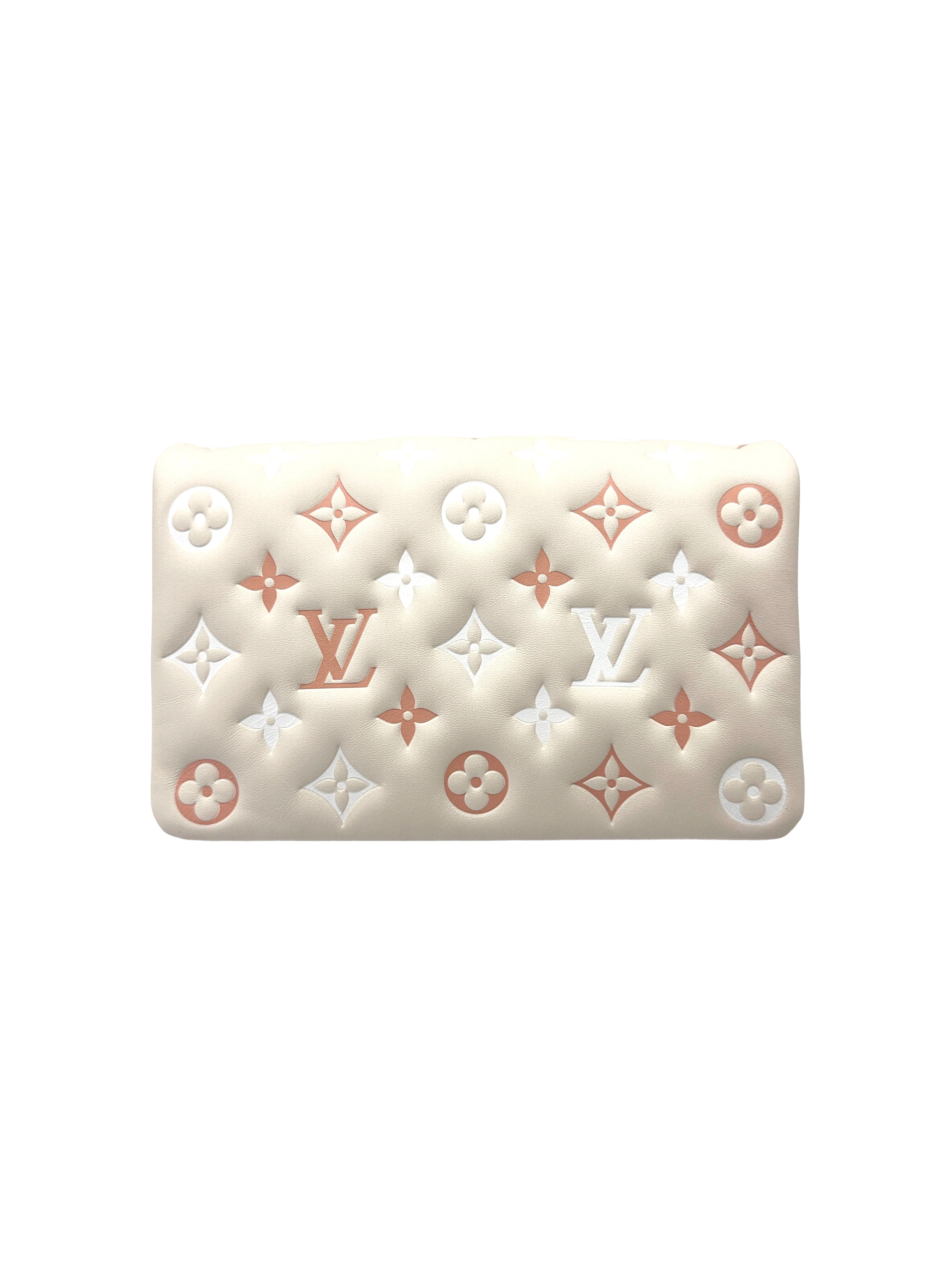 Louis Vuitton Pochette Coussin Pastel Monogram Embossed Puffy Leather Shoulder Bag LV3086