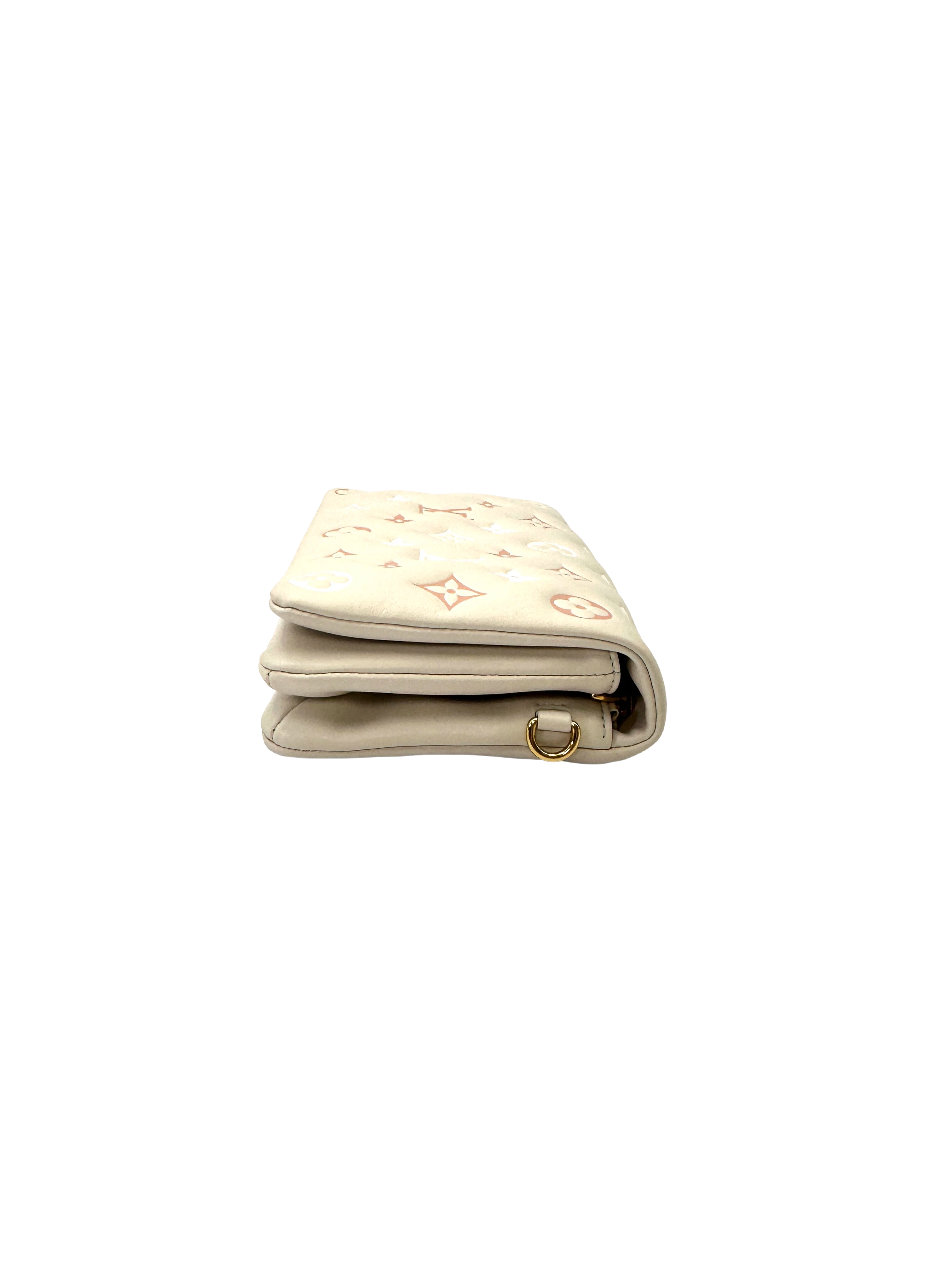 Louis Vuitton Pochette Coussin Pastel Monogram Embossed Puffy Leather Shoulder Bag LV3086